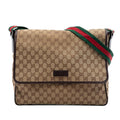 Gucci GG Canvas Web Flap Messenger Bag