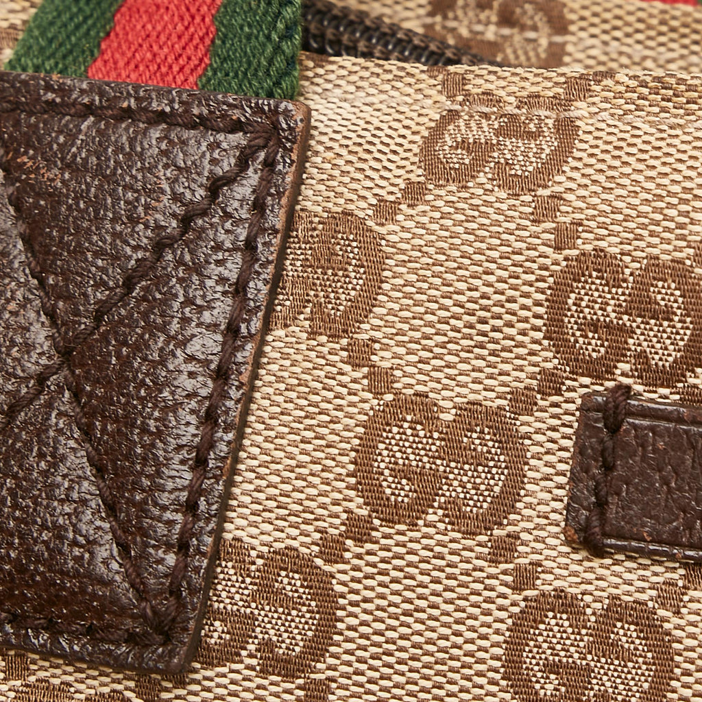 Gucci GG Canvas Web Handbag (SHG-35590)