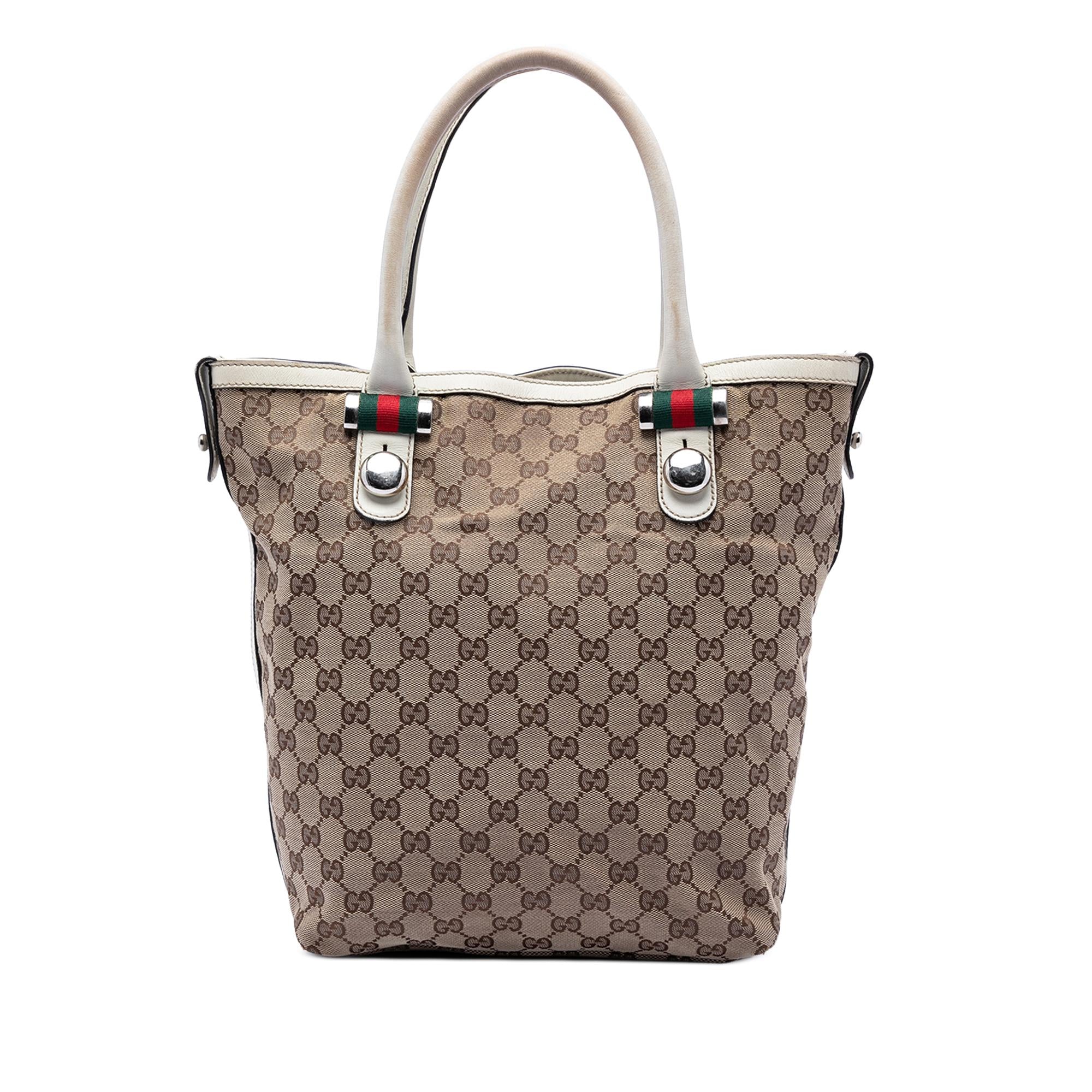 Gucci GG Canvas Web Match Ball Tote