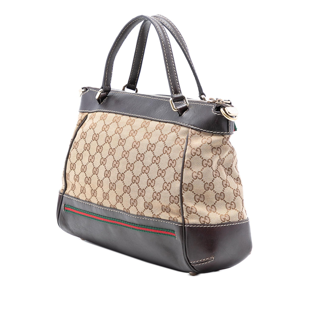 Gucci GG Canvas Web Mayfair Satchel