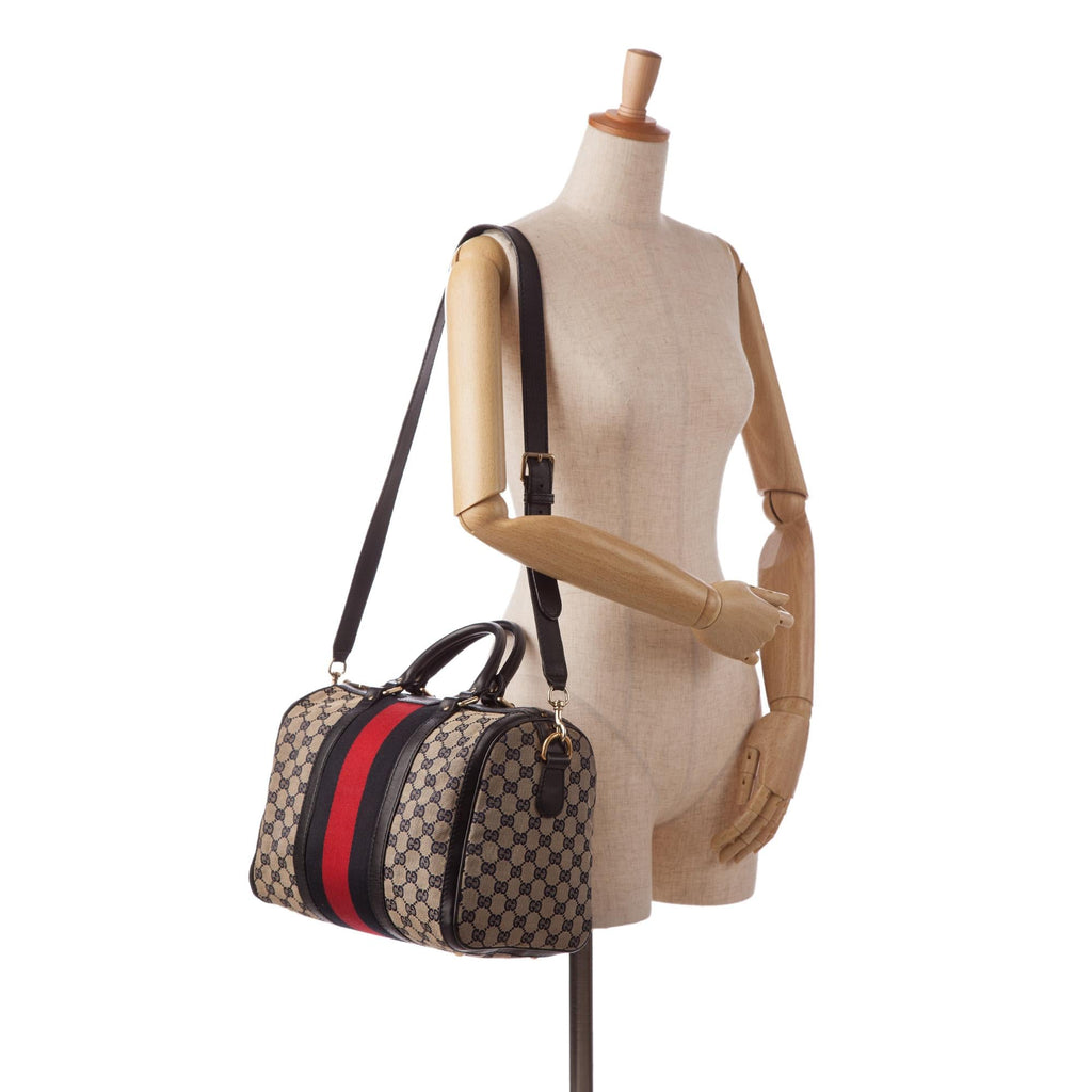 Gucci GG Canvas Web Satchel (SHG-xupd8y)