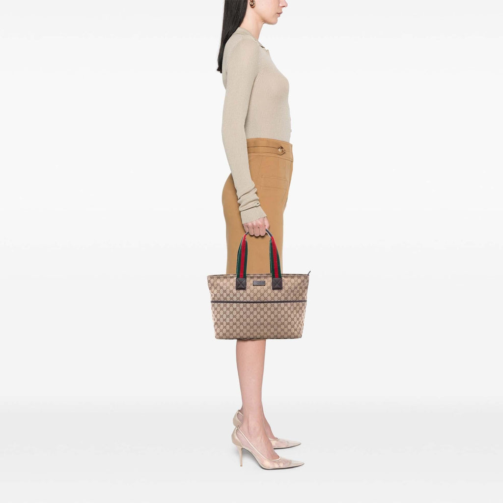 Gucci GG Canvas Web Tote