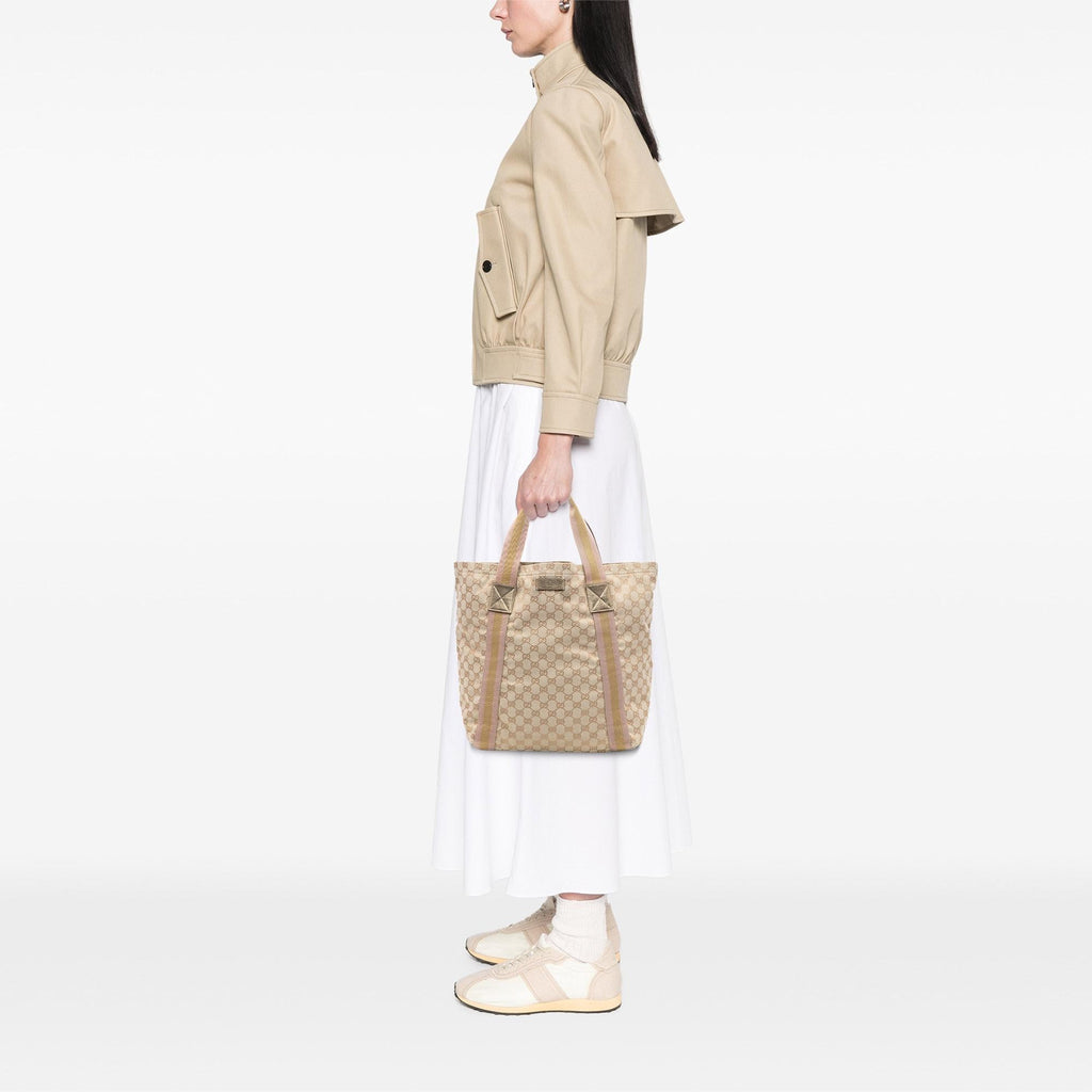 Gucci GG Canvas Web Tote