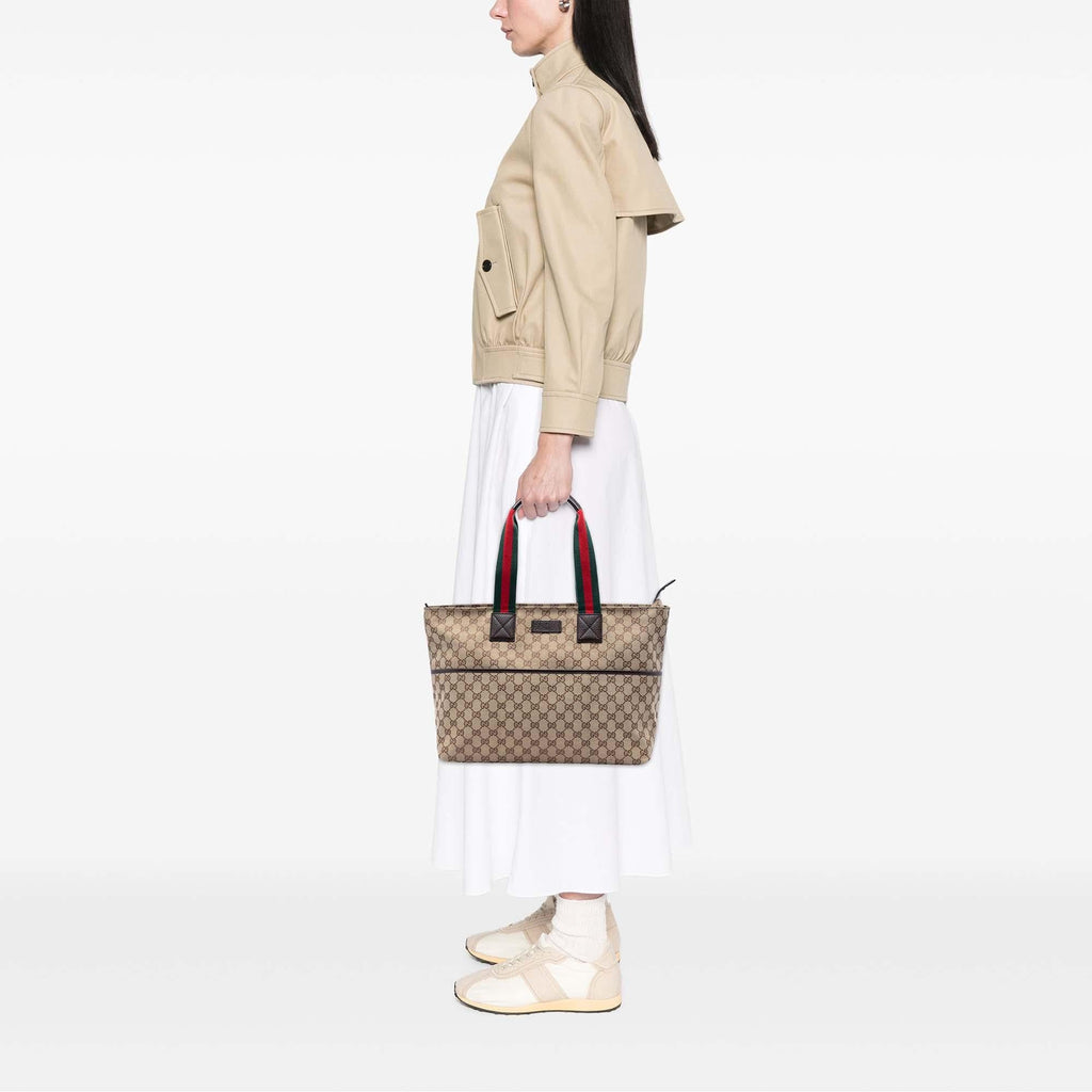 Gucci GG Canvas Web Tote