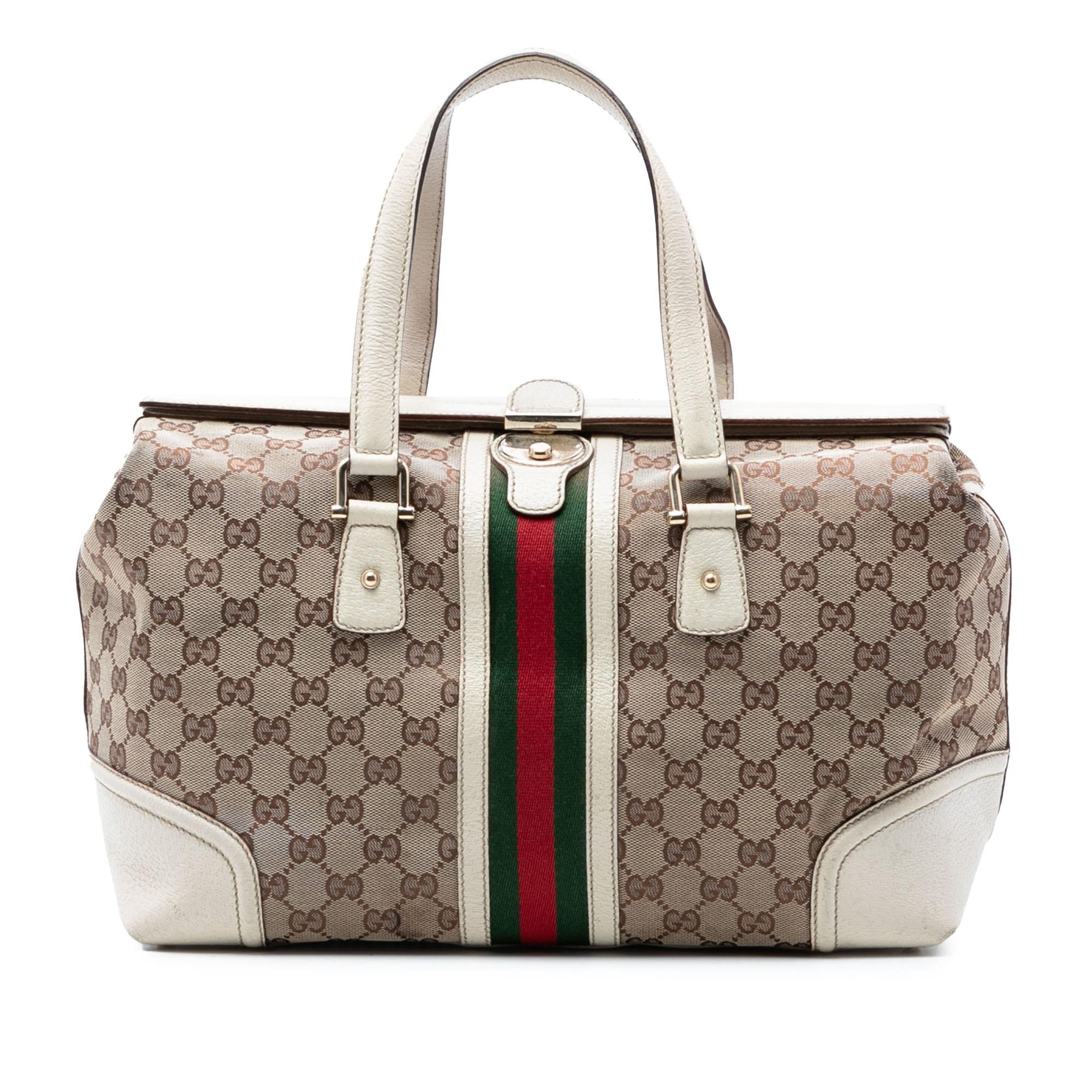 Gucci GG Canvas Web Treasure Boston Bag