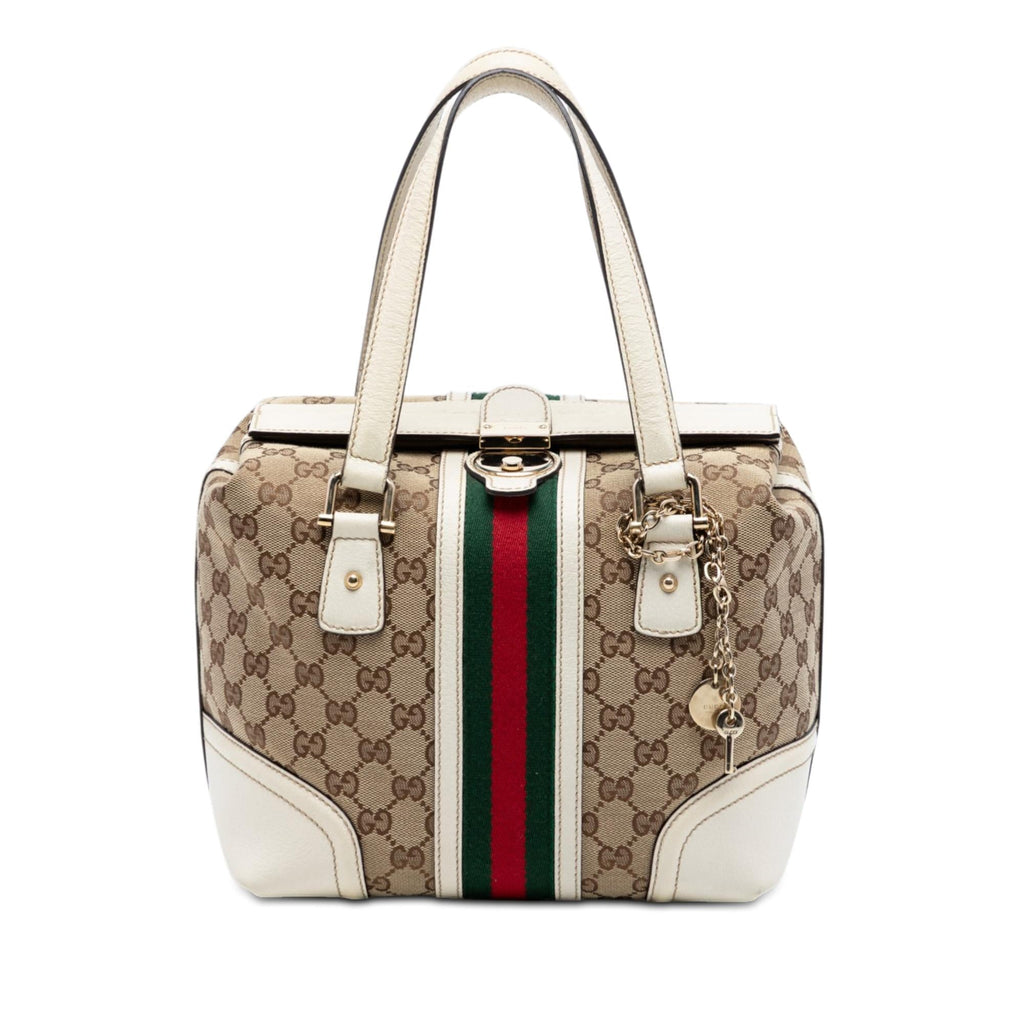 Gucci GG Canvas Web Treasure Handbag