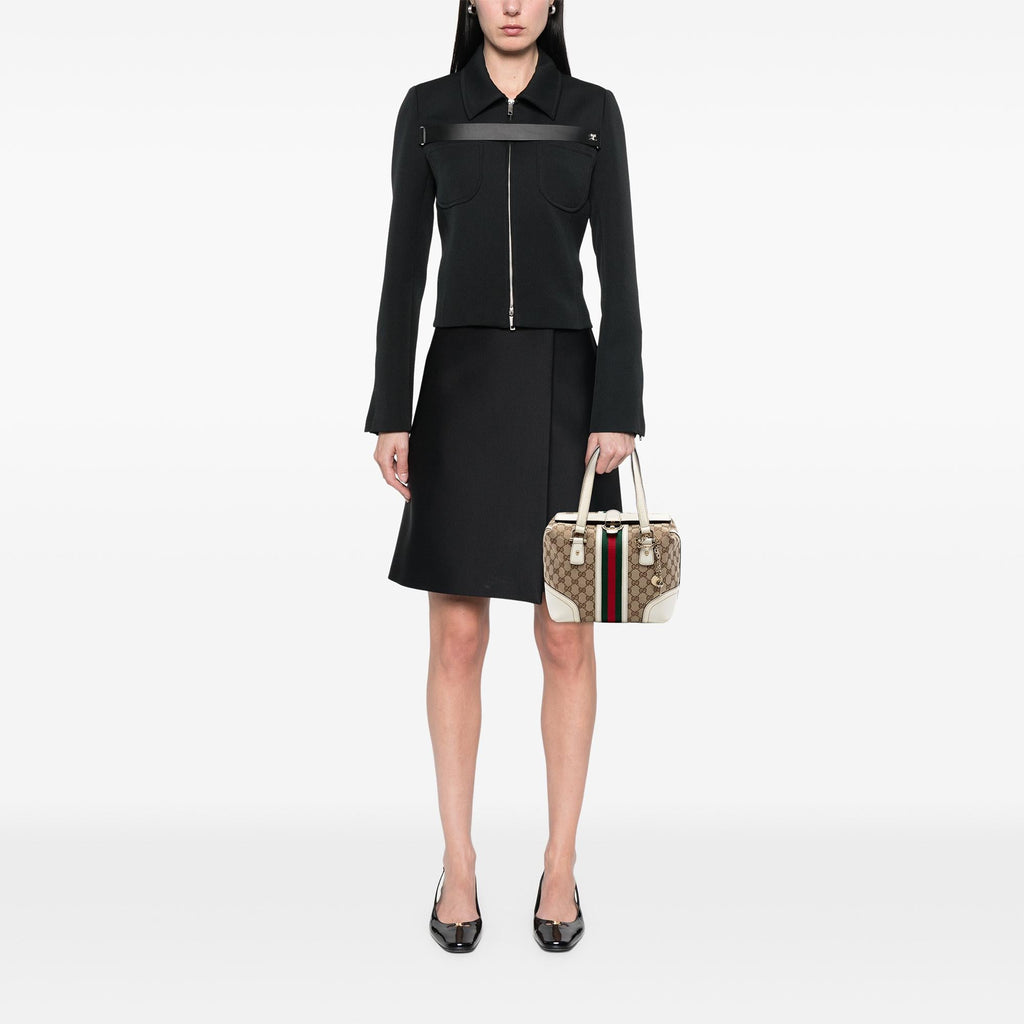 Gucci GG Canvas Web Treasure Handbag