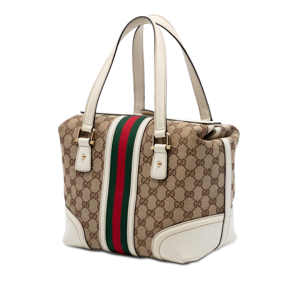 Gucci GG Canvas Web Treasure Handbag
