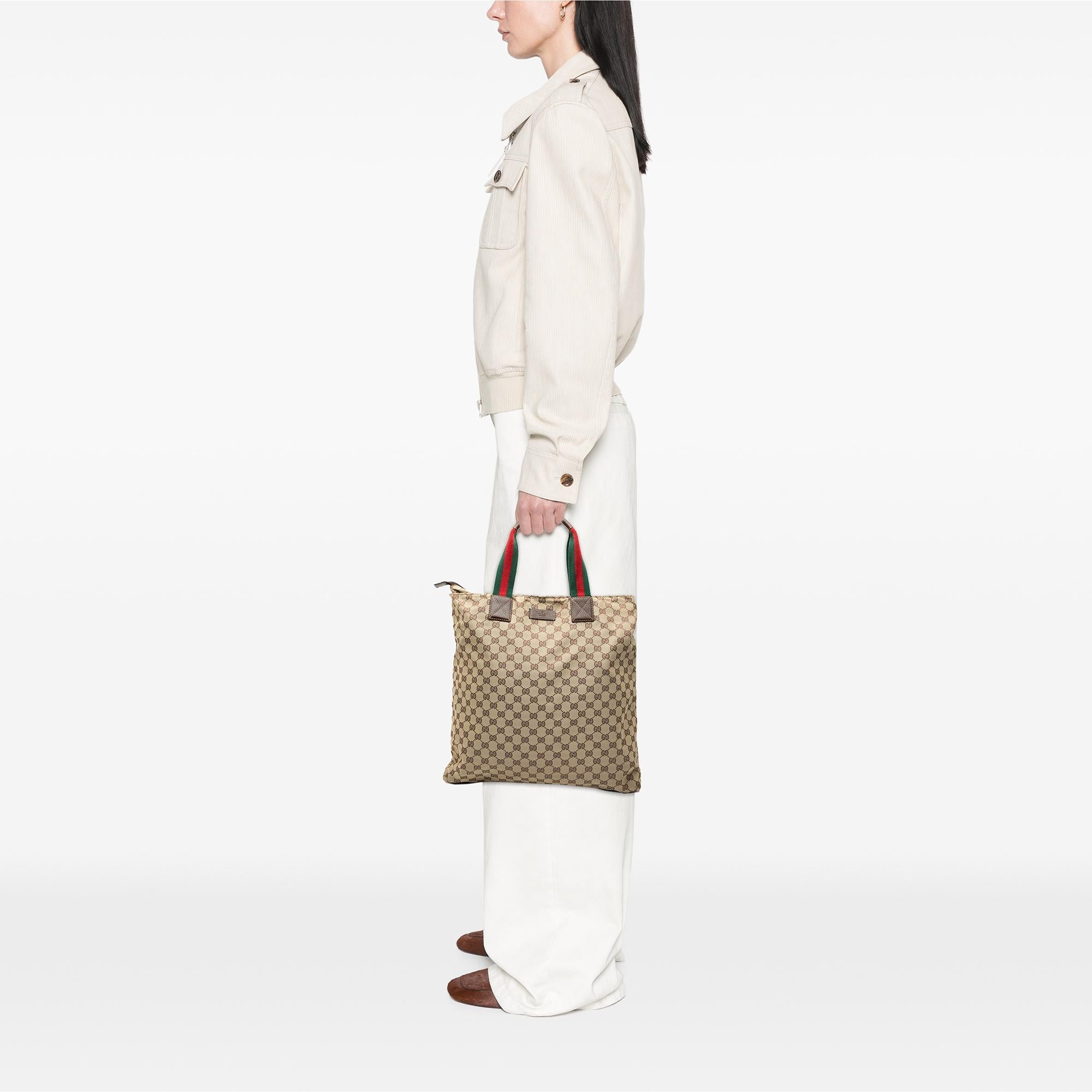 Gucci GG Canvas Web Vertical Tote