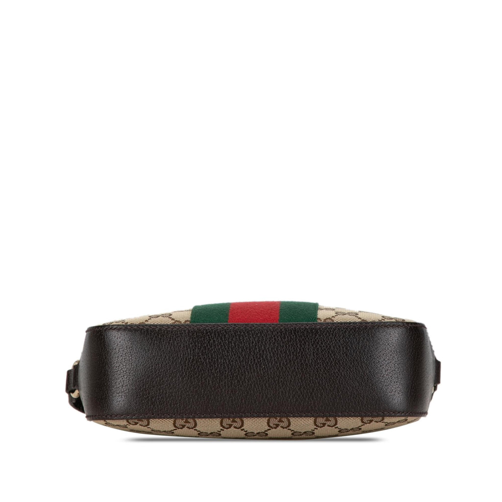 Gucci GG Canvas Webby Bee Crossbody (SHG-5e2Nmh)