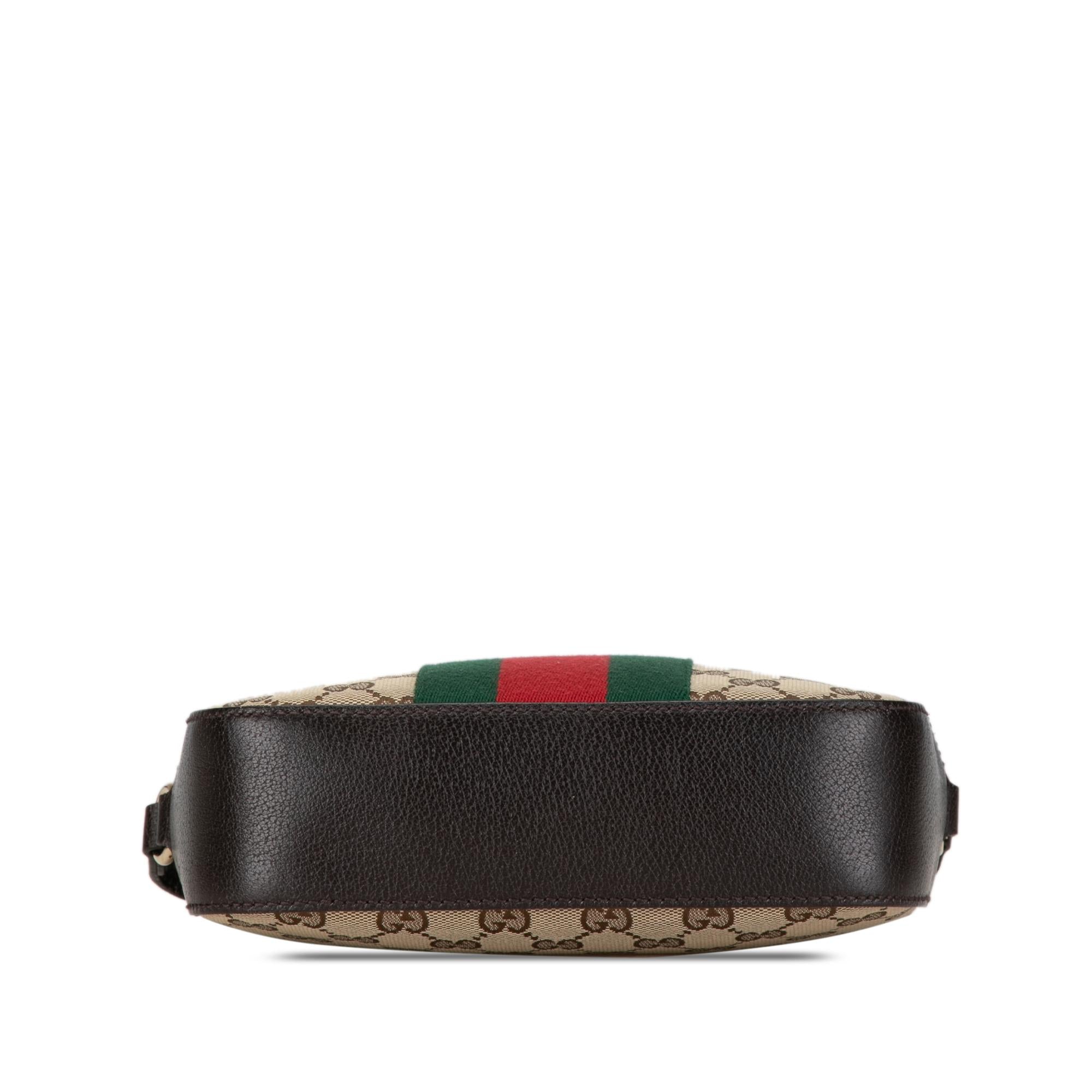 Gucci GG Canvas Webby Bee Crossbody (SHG-5e2Nmh)
