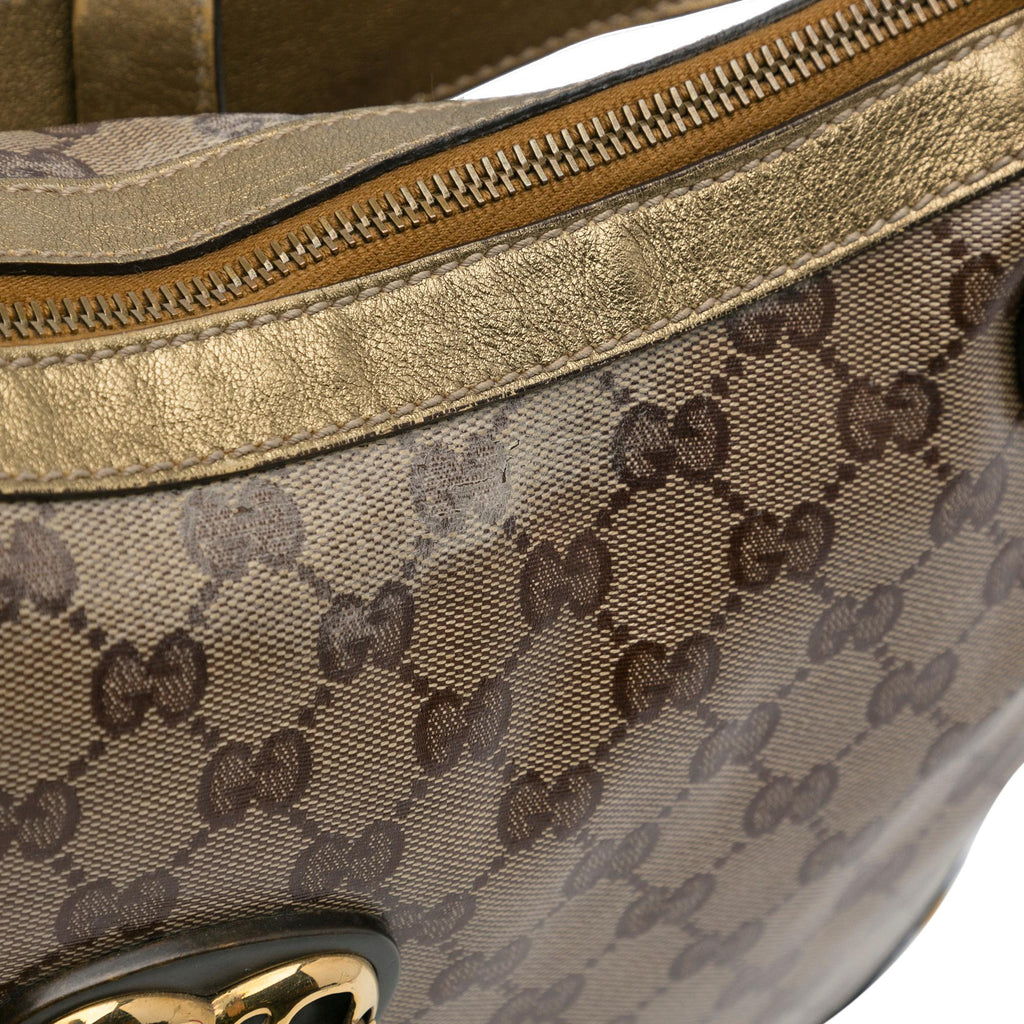 Gucci GG Crystal Babouska Heart Hobo Bag (SHG-BNv9aZ)