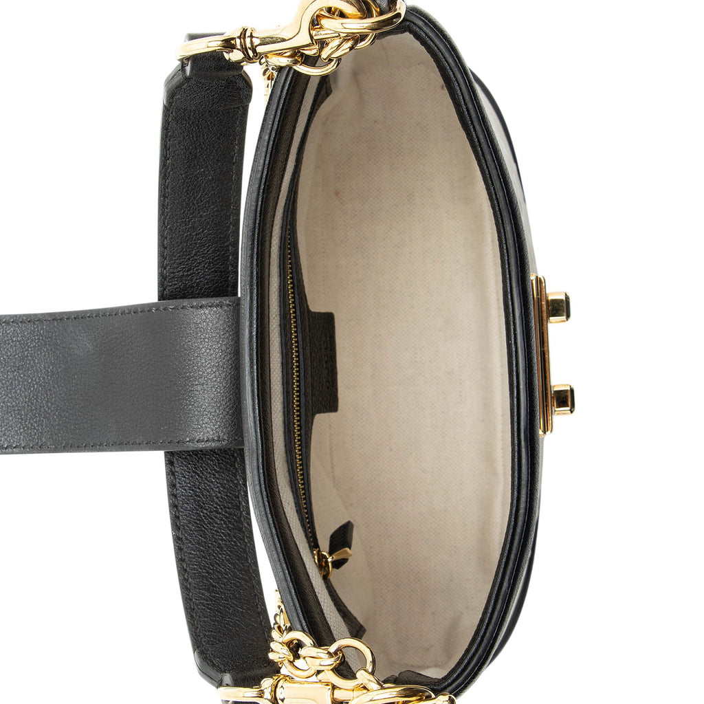 Gucci GG Debossed Leather Wonka Chain Shoulder Bag