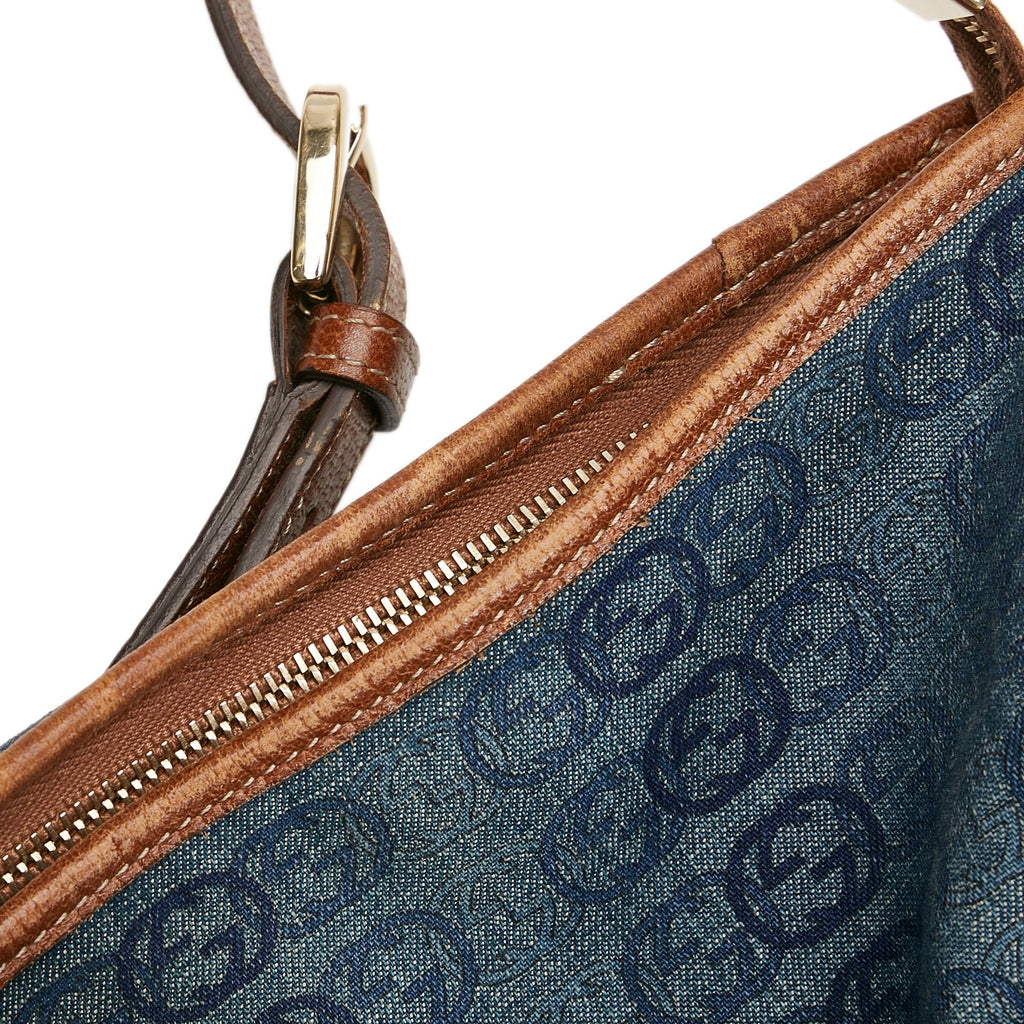 Gucci GG Denim Abbey D-Ring Crossbody Bag (SHG-37187)