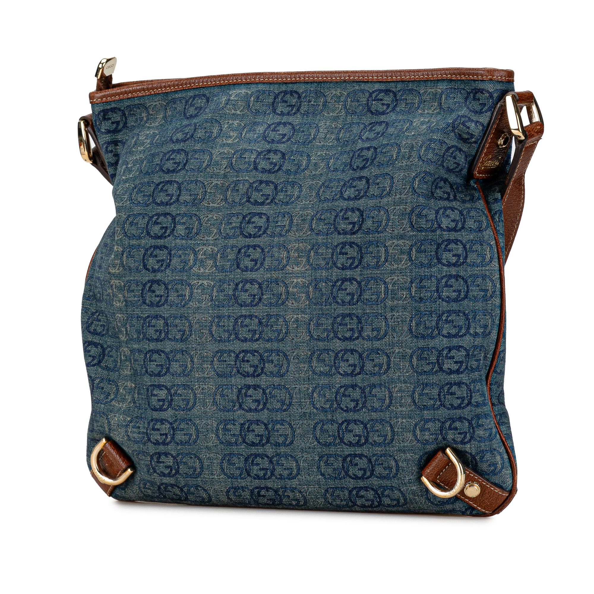 Gucci GG Denim Abbey D Ring Crossbody