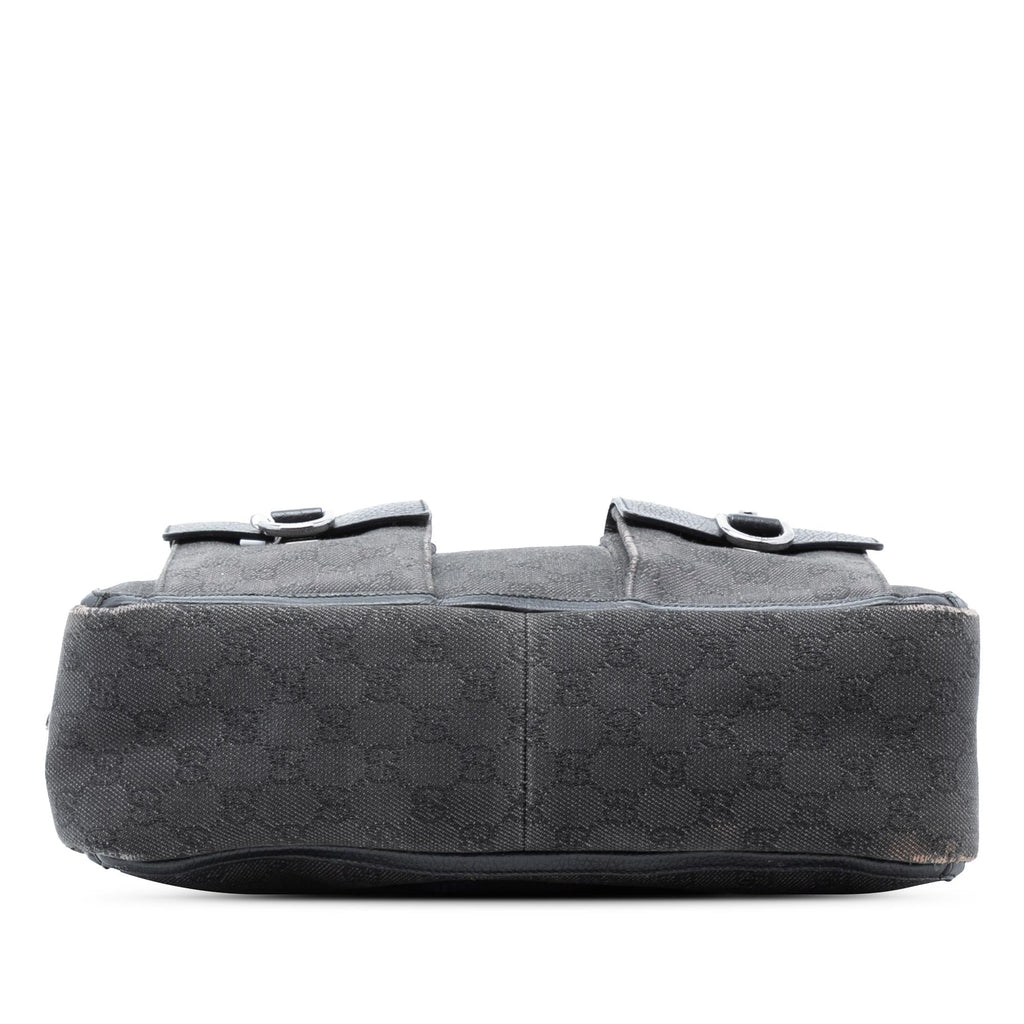 Gucci GG Denim Abbey D Ring Pocket Tote