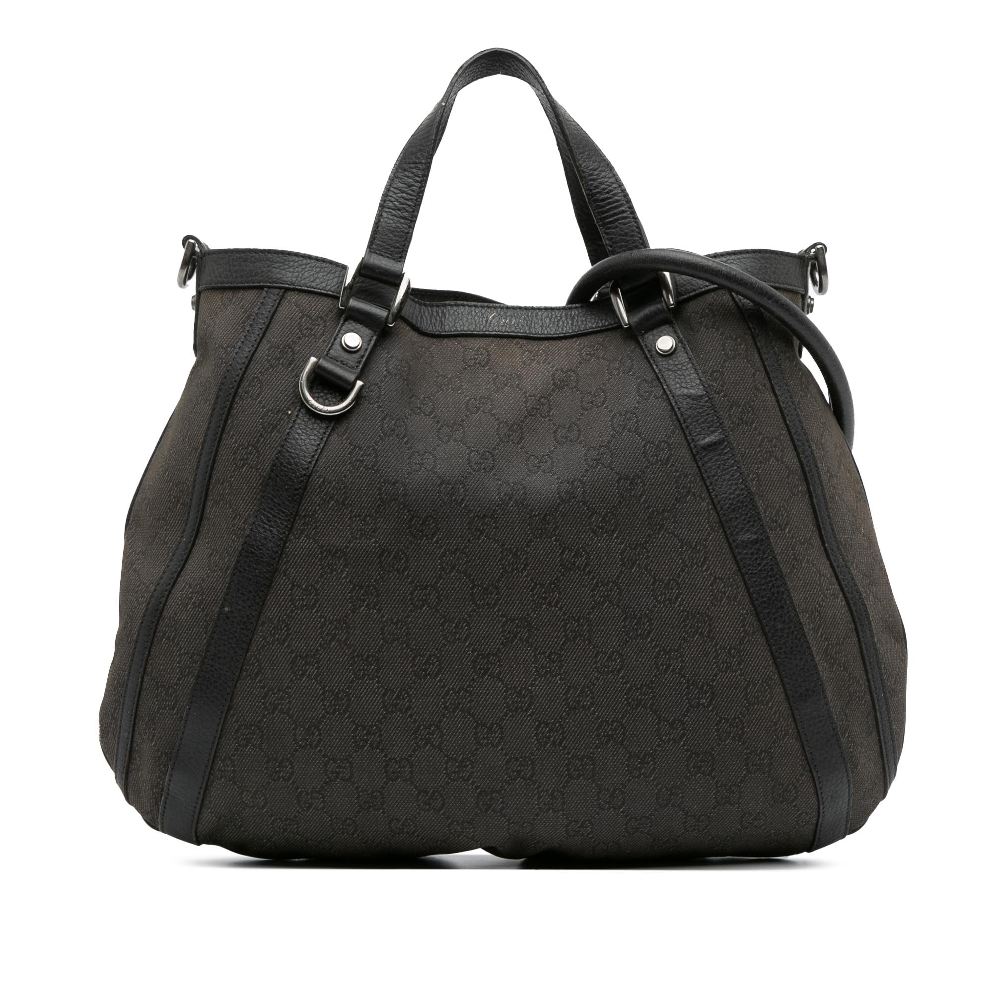 Gucci GG Denim Abbey D Ring Satchel