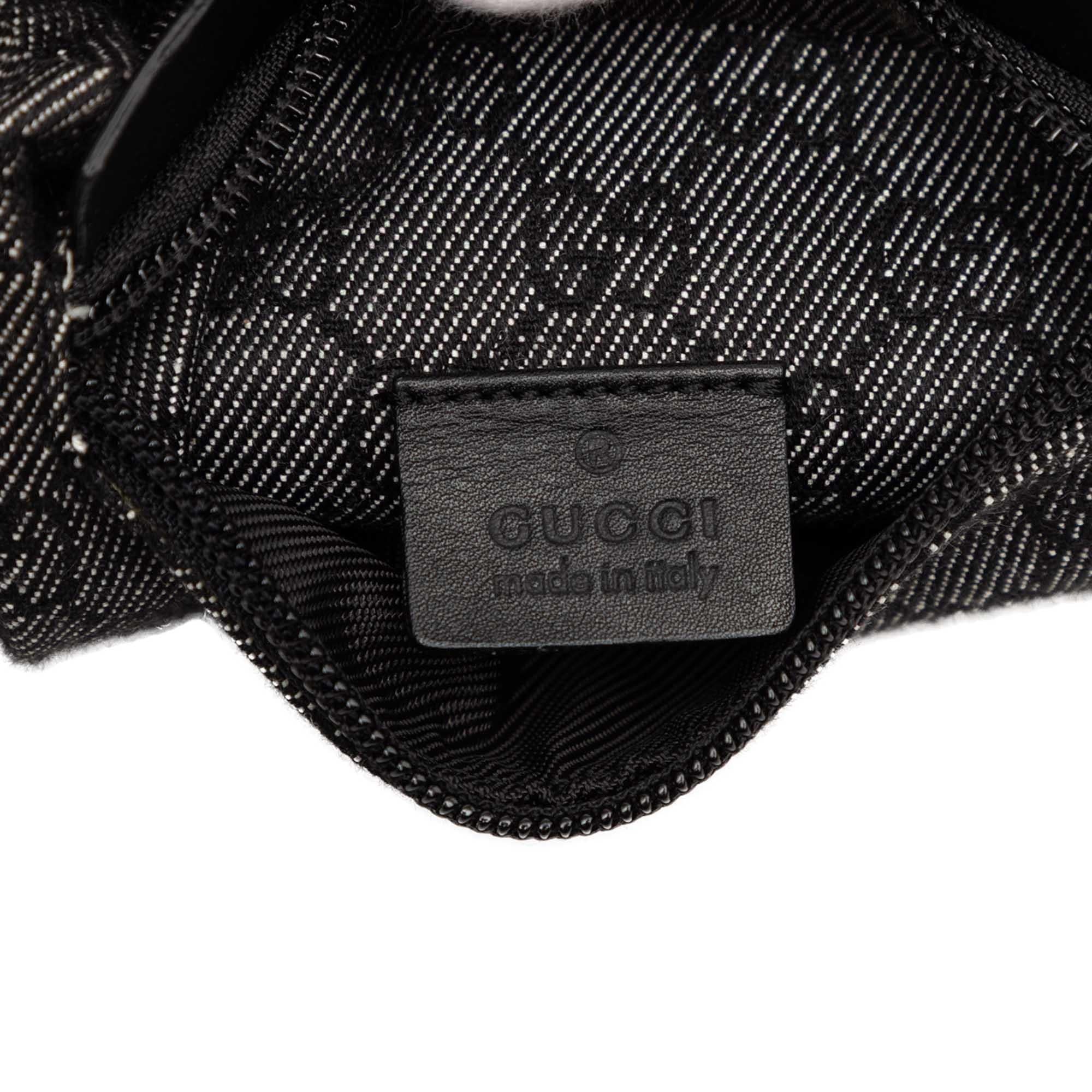 Gucci GG Denim Double Pocket Belt Bag