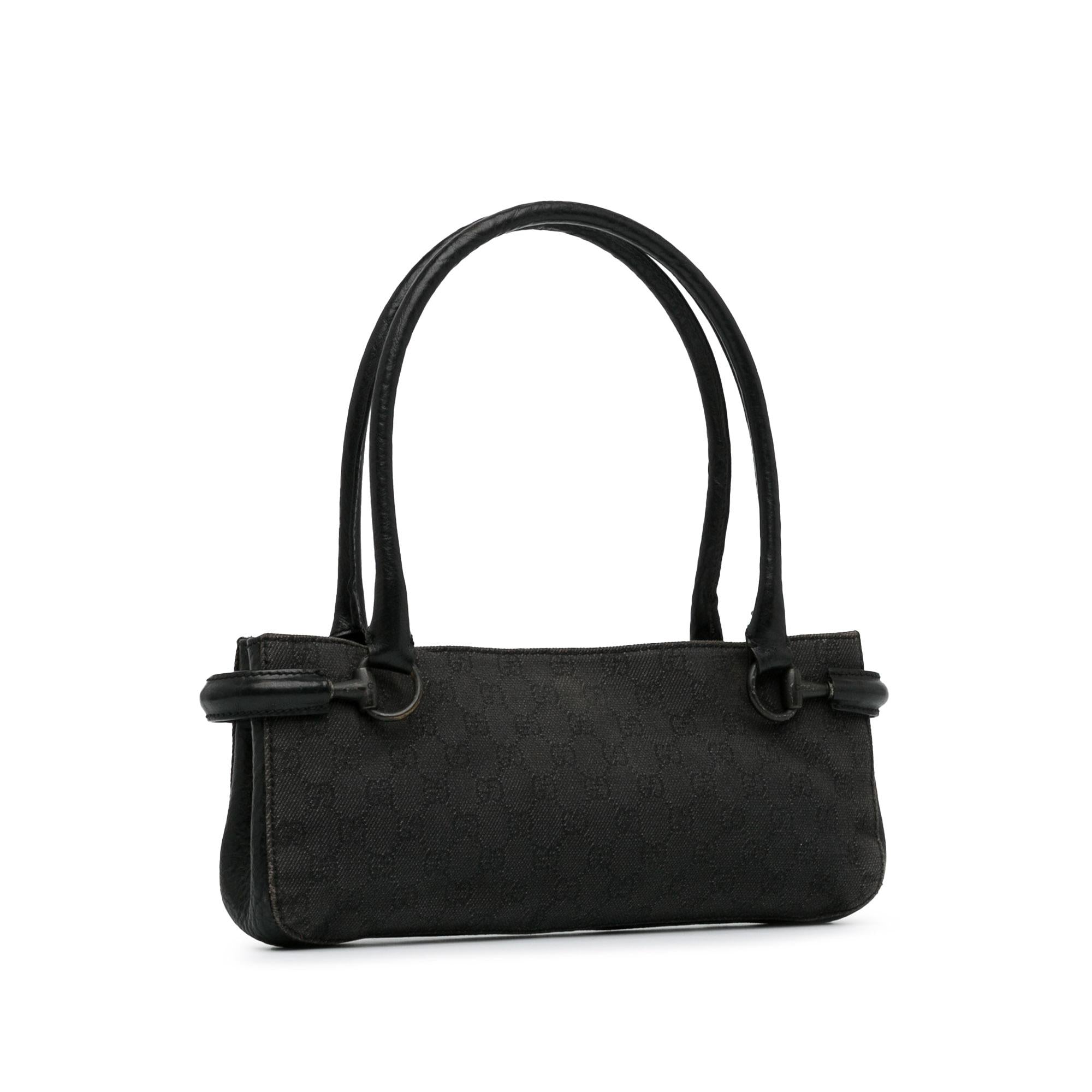 Gucci GG Denim Horsebit Shoulder Bag (SHG-ZaOqO1)