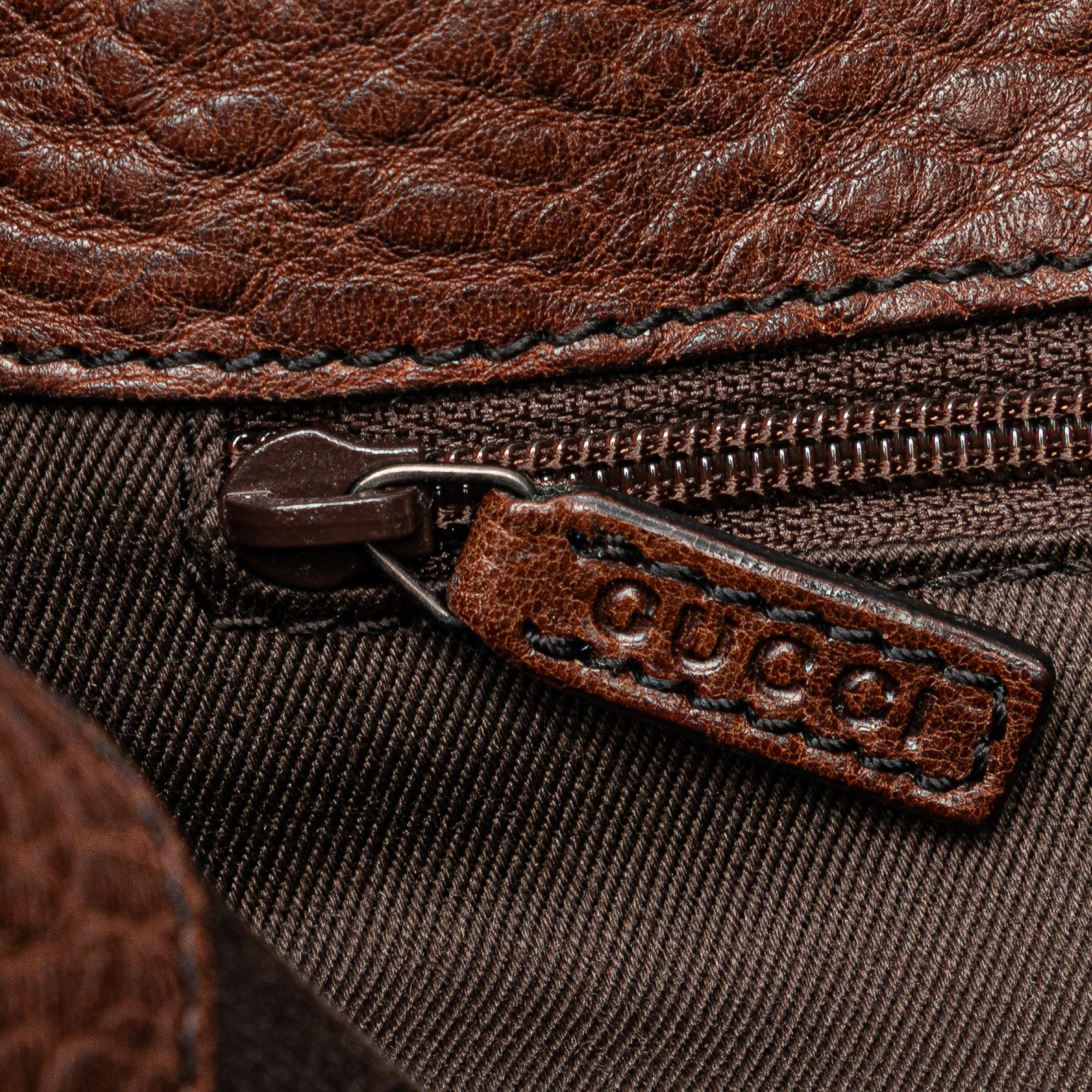 Gucci GG Denim Horsebit Shoulder Bag