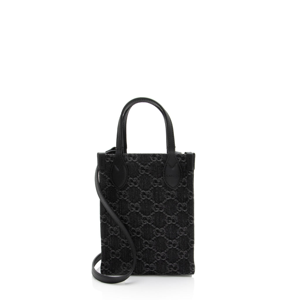 Gucci GG Denim Ophidia Mini Tote