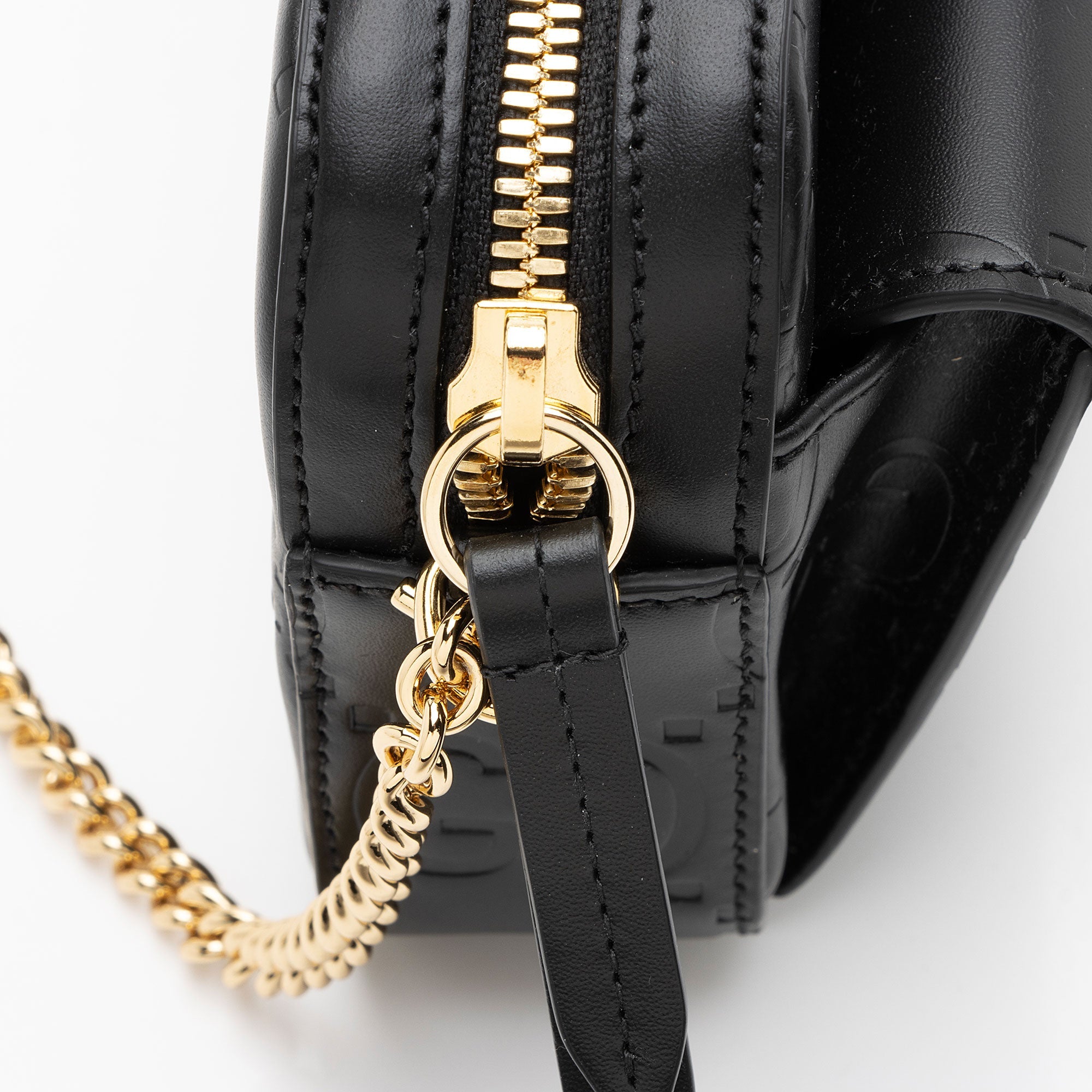 Gucci GG Debossed Leather Mini Shoulder Bag