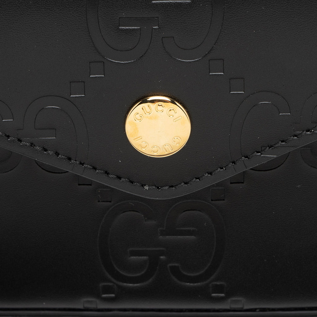 Gucci GG Debossed Leather Mini Shoulder Bag