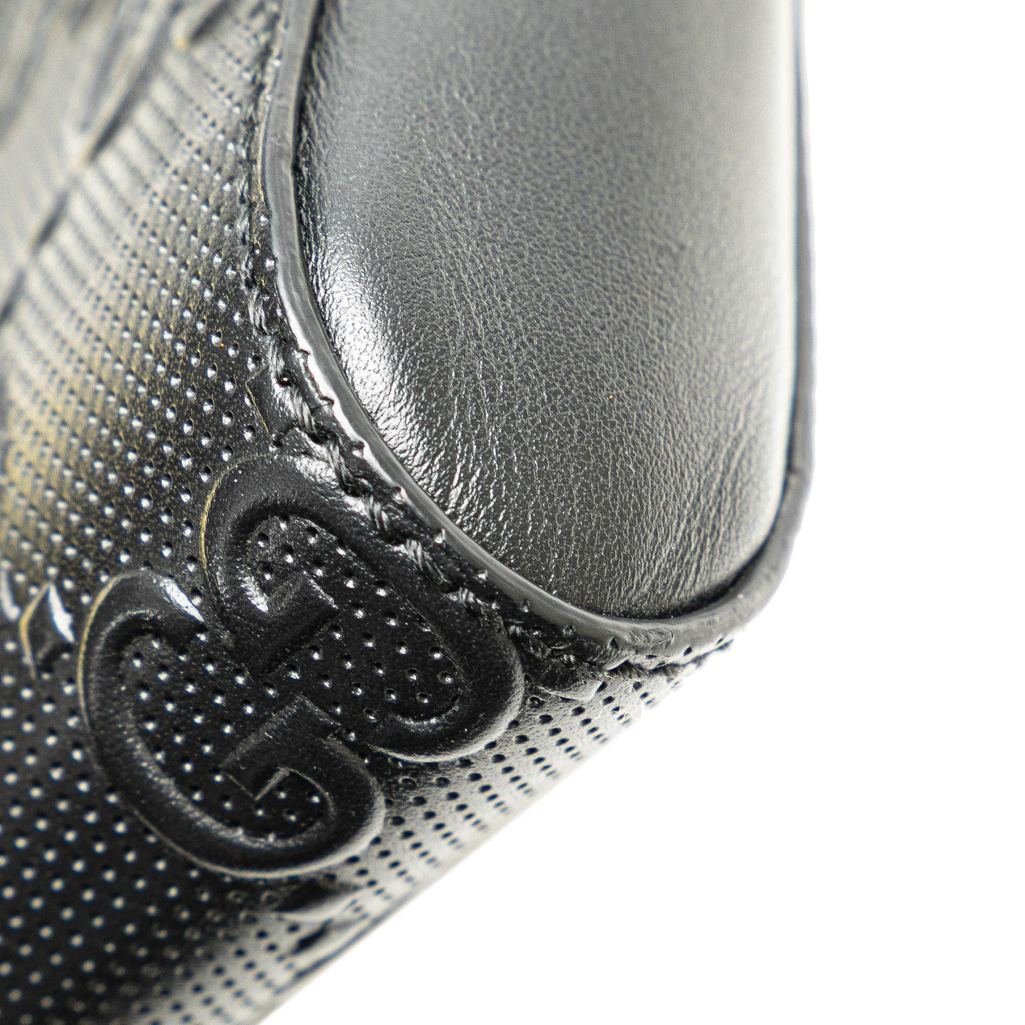 Gucci GG Embossed Perforated Double Belt Bag