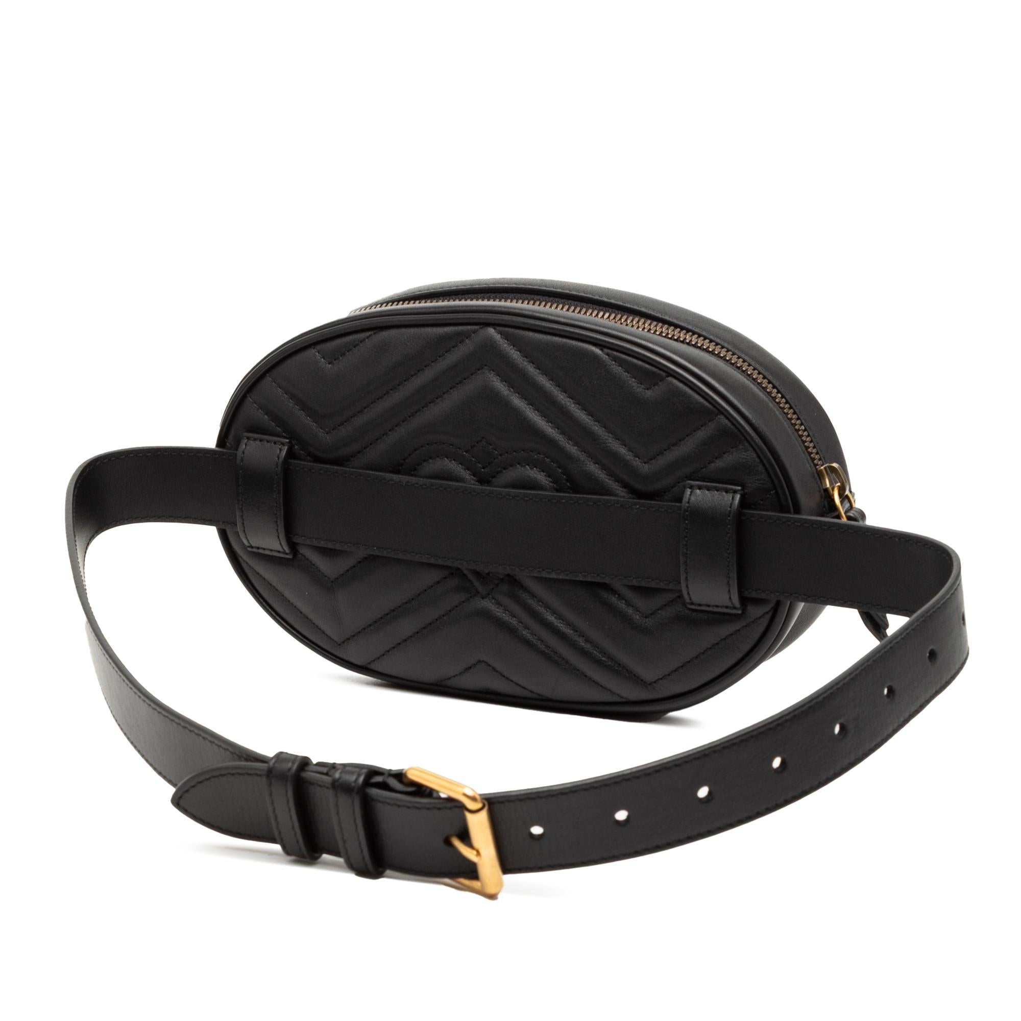 Gucci GG Marmont Matelasse Leather Belt Bag