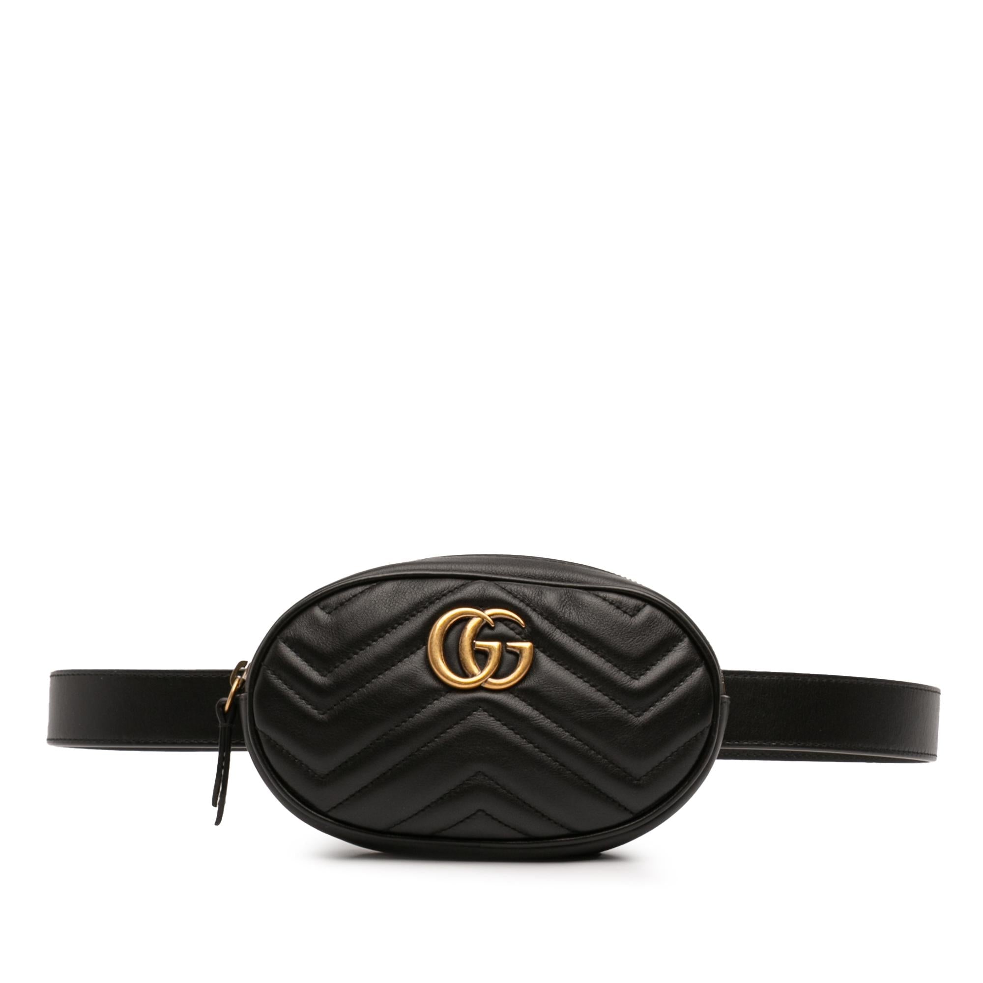 Gucci GG Marmont Matelasse Leather Belt Bag