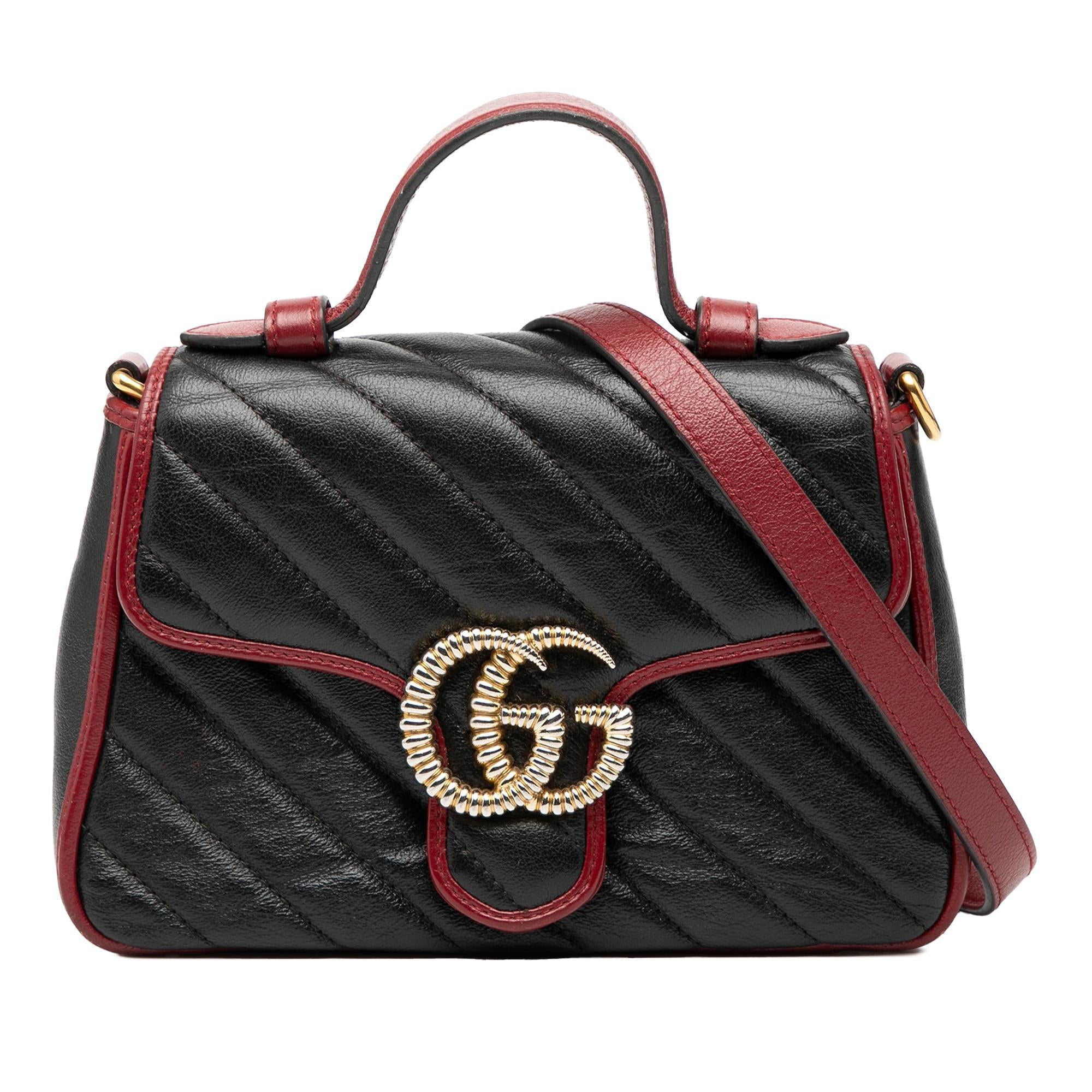 Gucci GG Marmont Matelasse Leather Torchon Top Handle Bag