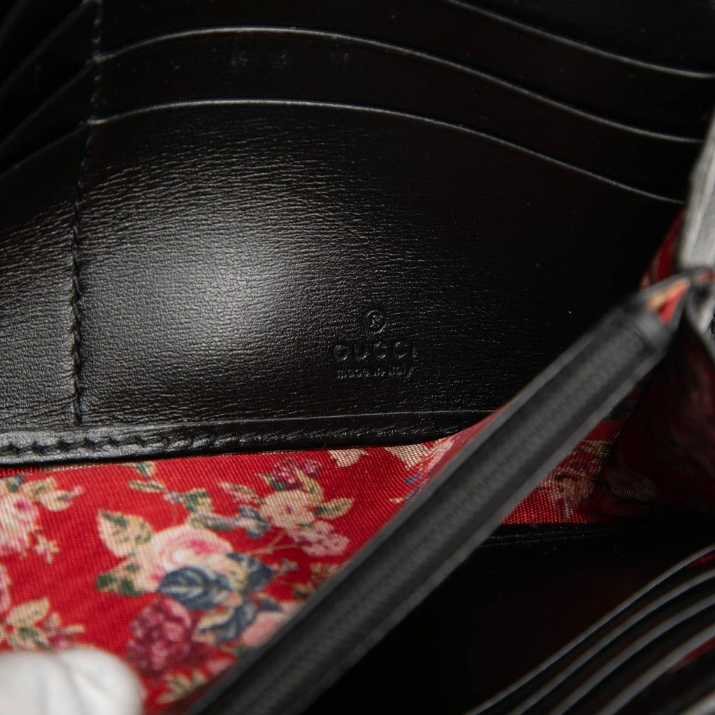 Gucci GG Marmont Web Quilted Leather Long Wallet
