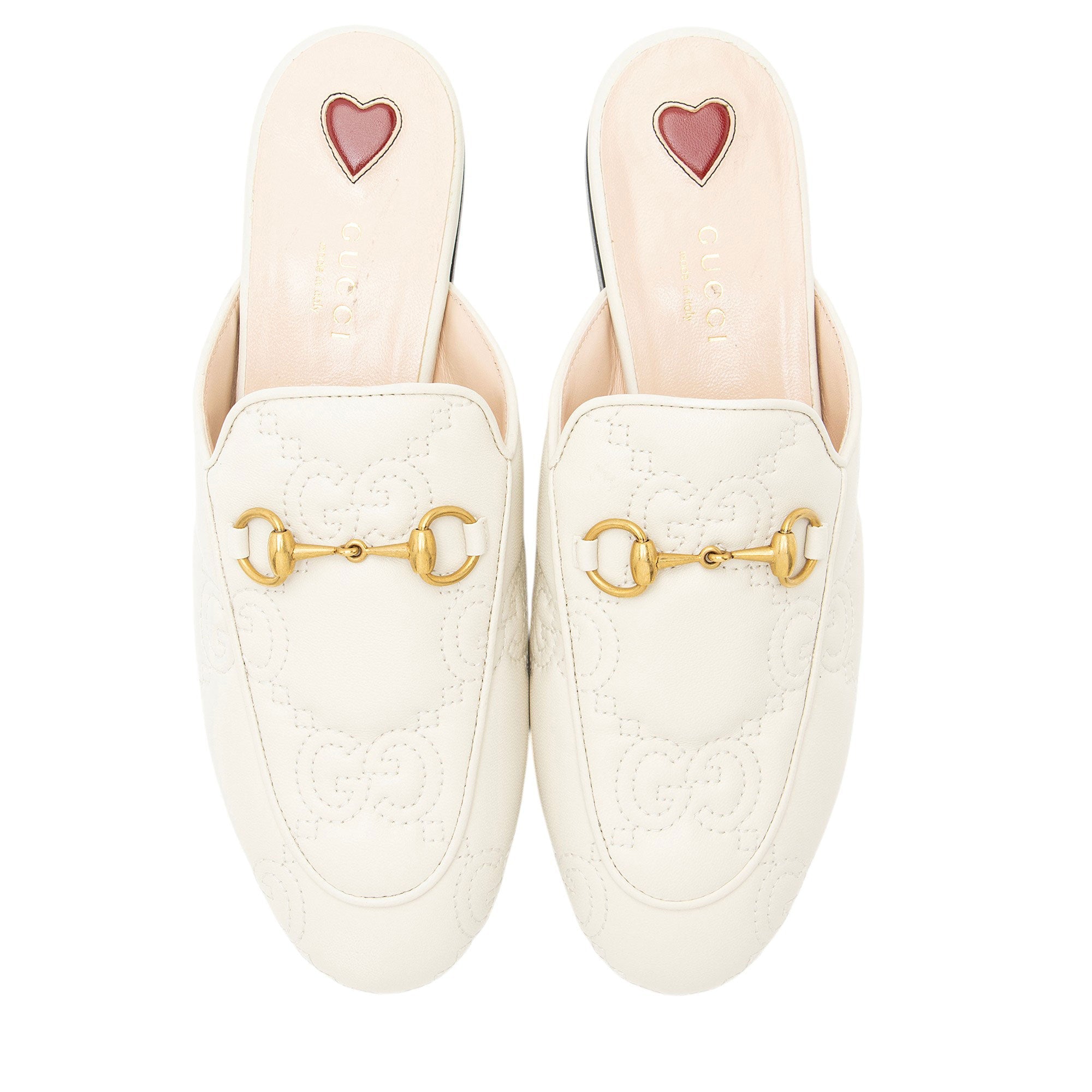 Gucci GG Matelasse Leather Princetown Mules - Size 6.5 / 36.5