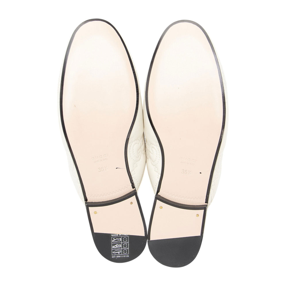 Gucci GG Matelasse Leather Princetown Mules - Size 6.5 / 36.5