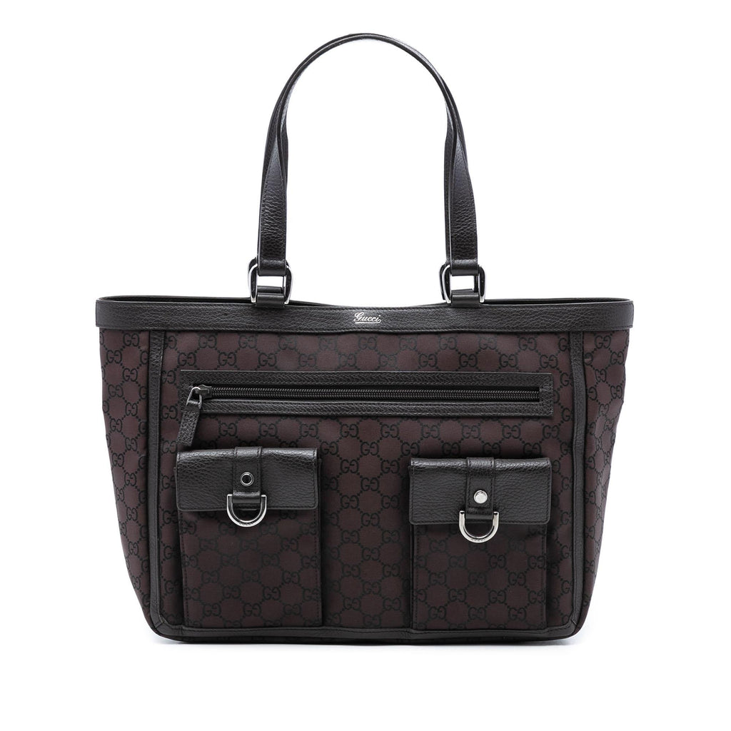 Gucci GG Nylon Abbey D Ring Pocket Tote