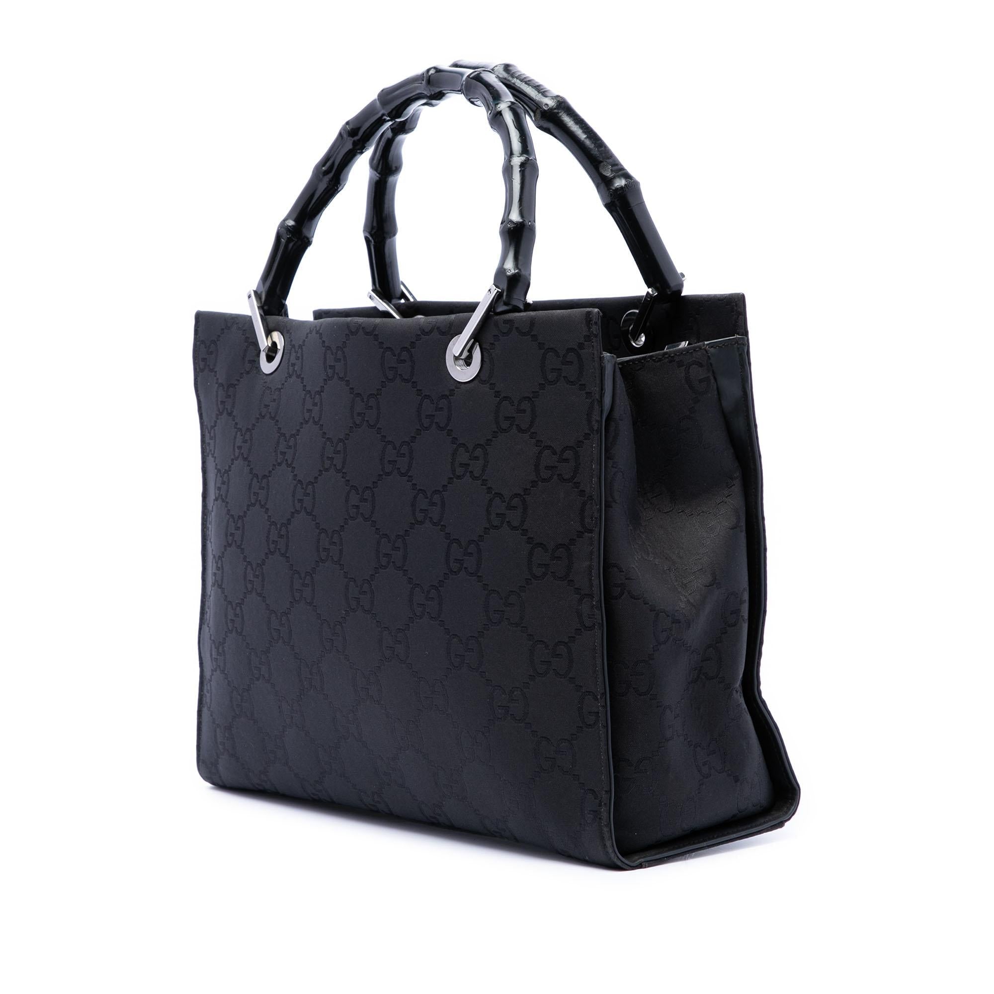 Gucci GG Nylon Bamboo Satchel