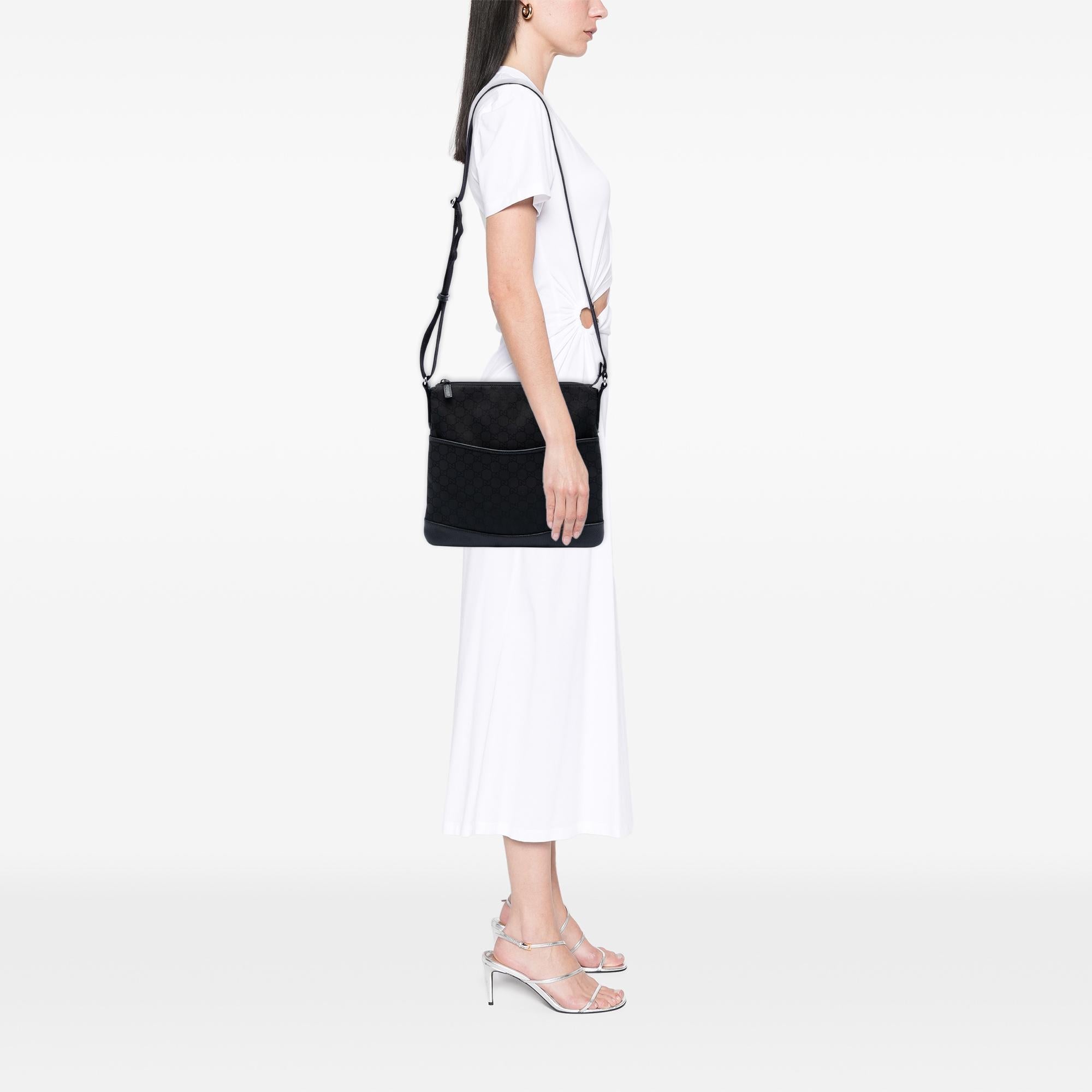 Gucci GG Nylon Flat Messenger Bag