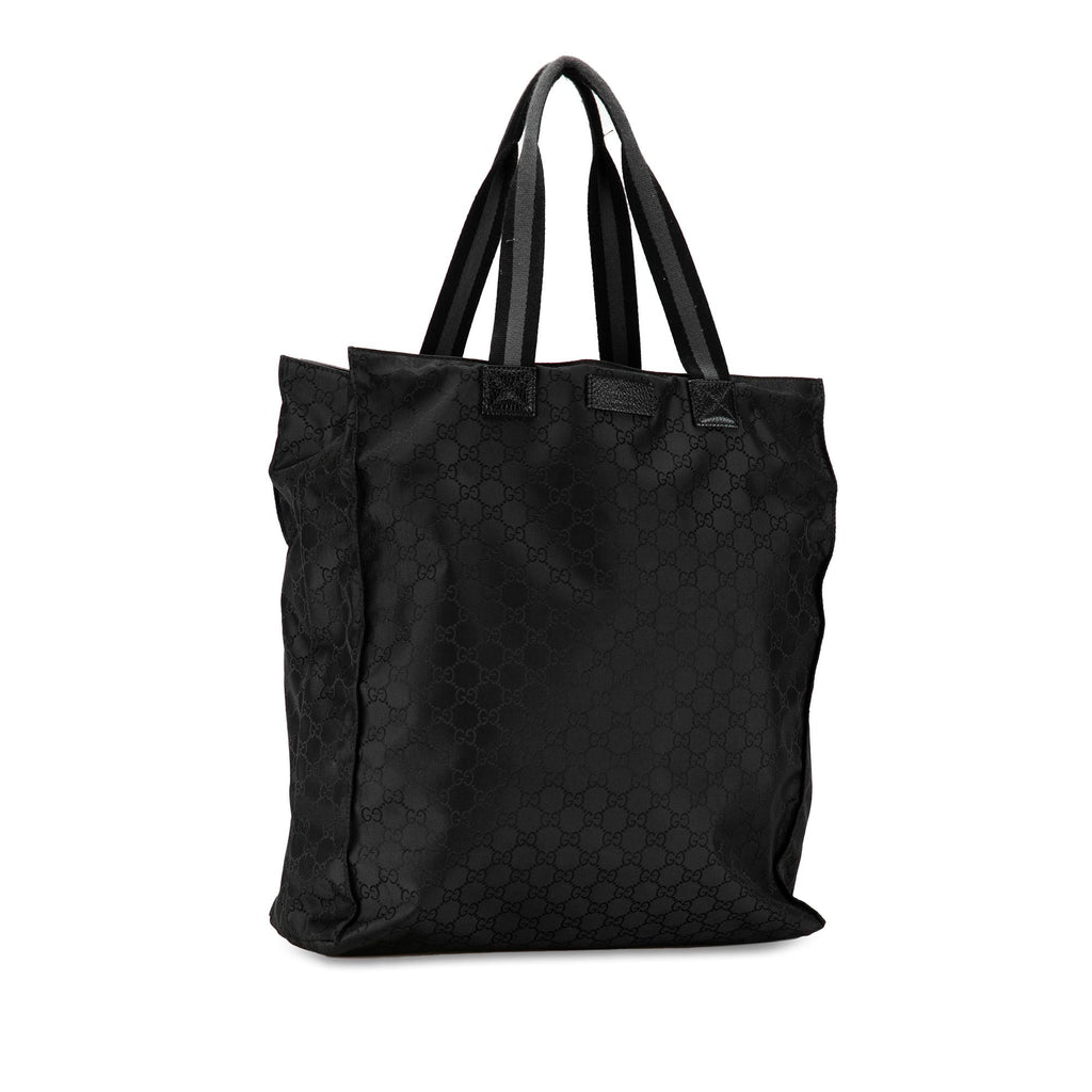 Gucci GG Nylon Web Tote (SHG-fNZUly)