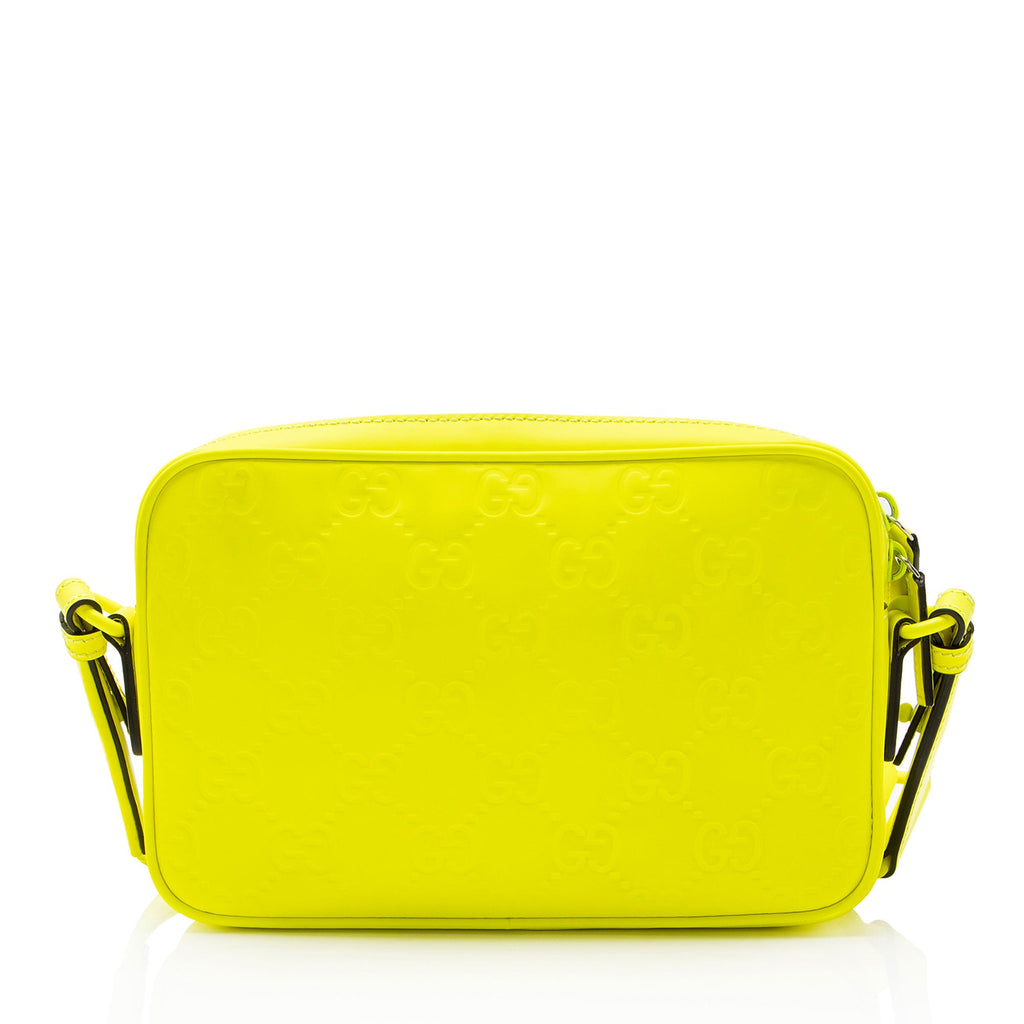 Gucci GG Rubber Effect Front Zip Crossbody