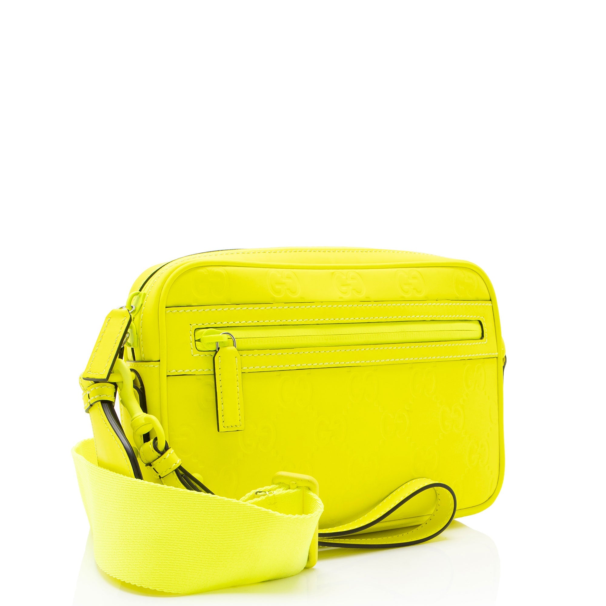 Gucci GG Rubber Effect Front Zip Crossbody