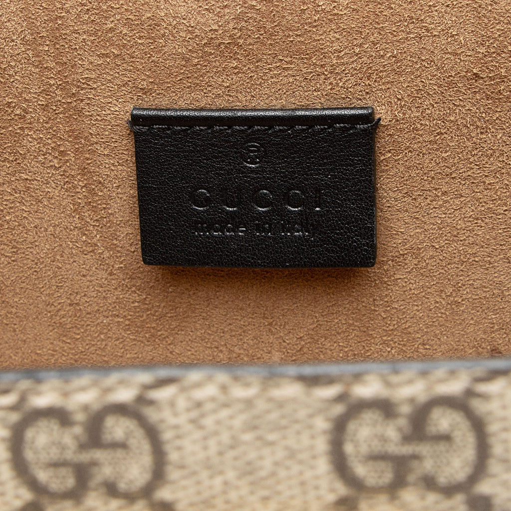 Gucci GG Supreme Bamboo Padlock Top Handle Shoulder Bag (SHF-Kwo5hy)