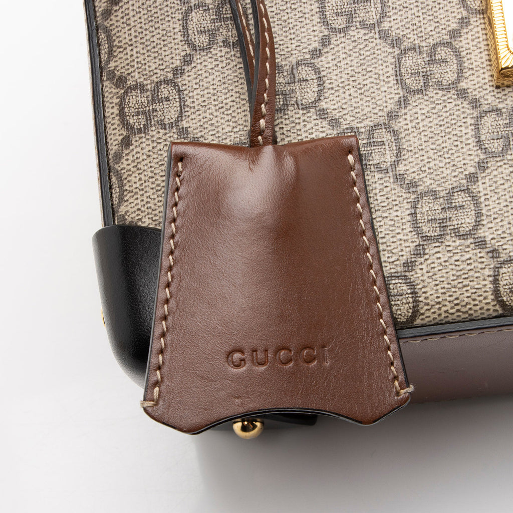 Gucci GG Supreme Bamboo Padlock Top Handle