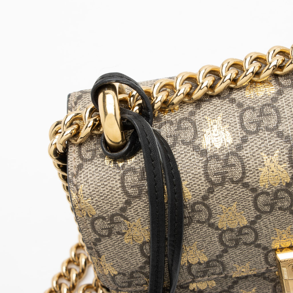 Gucci GG Supreme Bee Padlock Small Shoulder Bag
