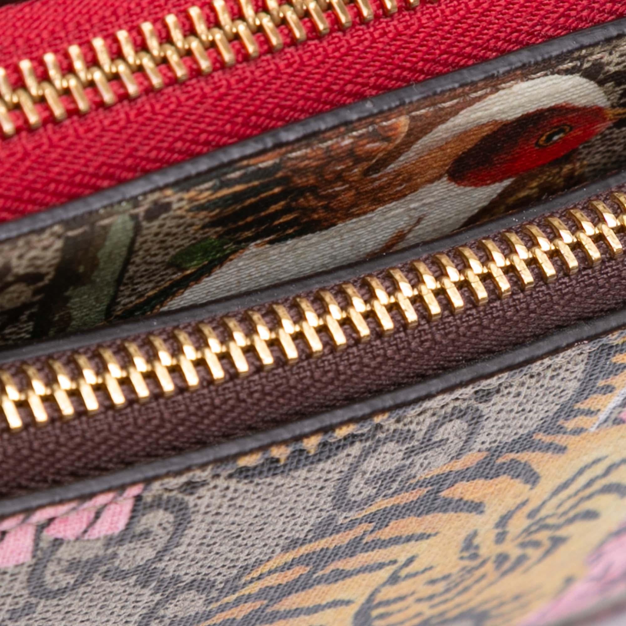 Gucci GG Supreme Bengal Double Zip Pochette