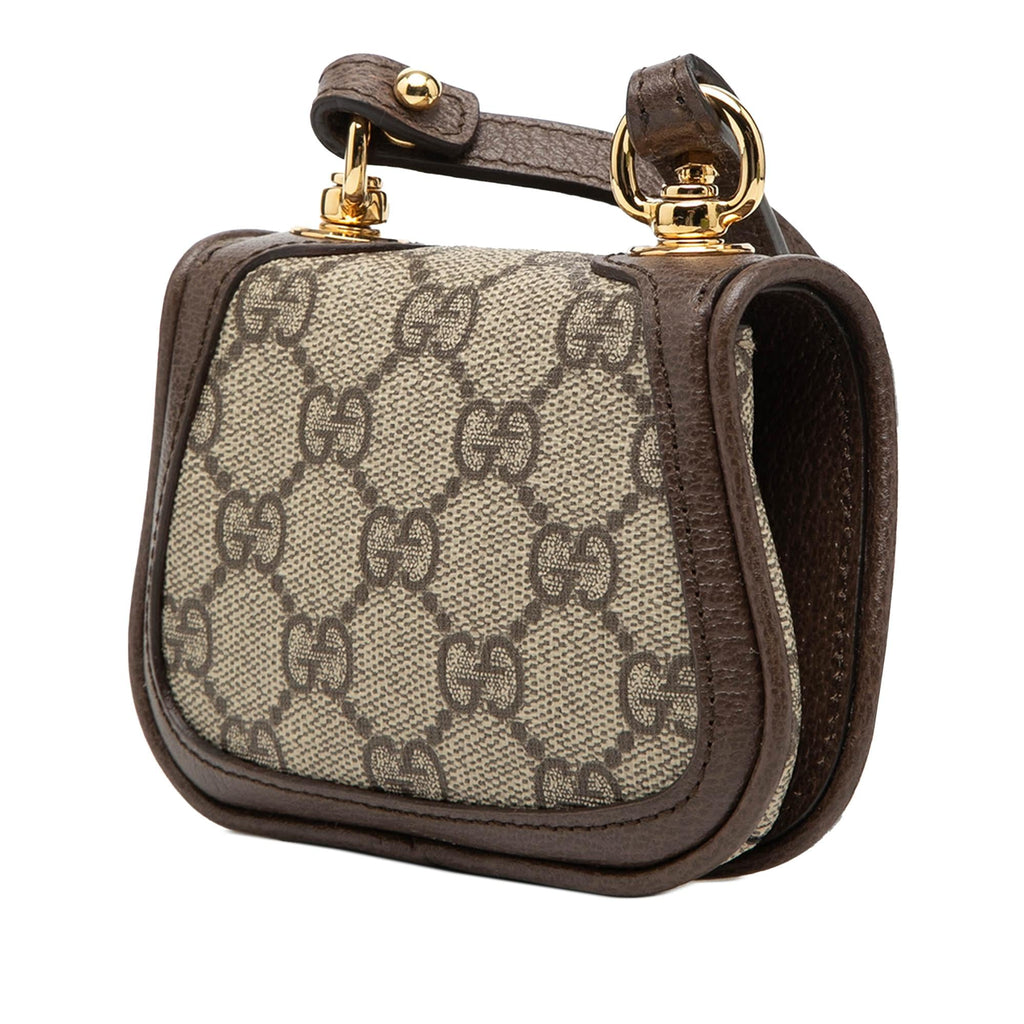 Gucci GG Supreme Blondie Card Case on Strap