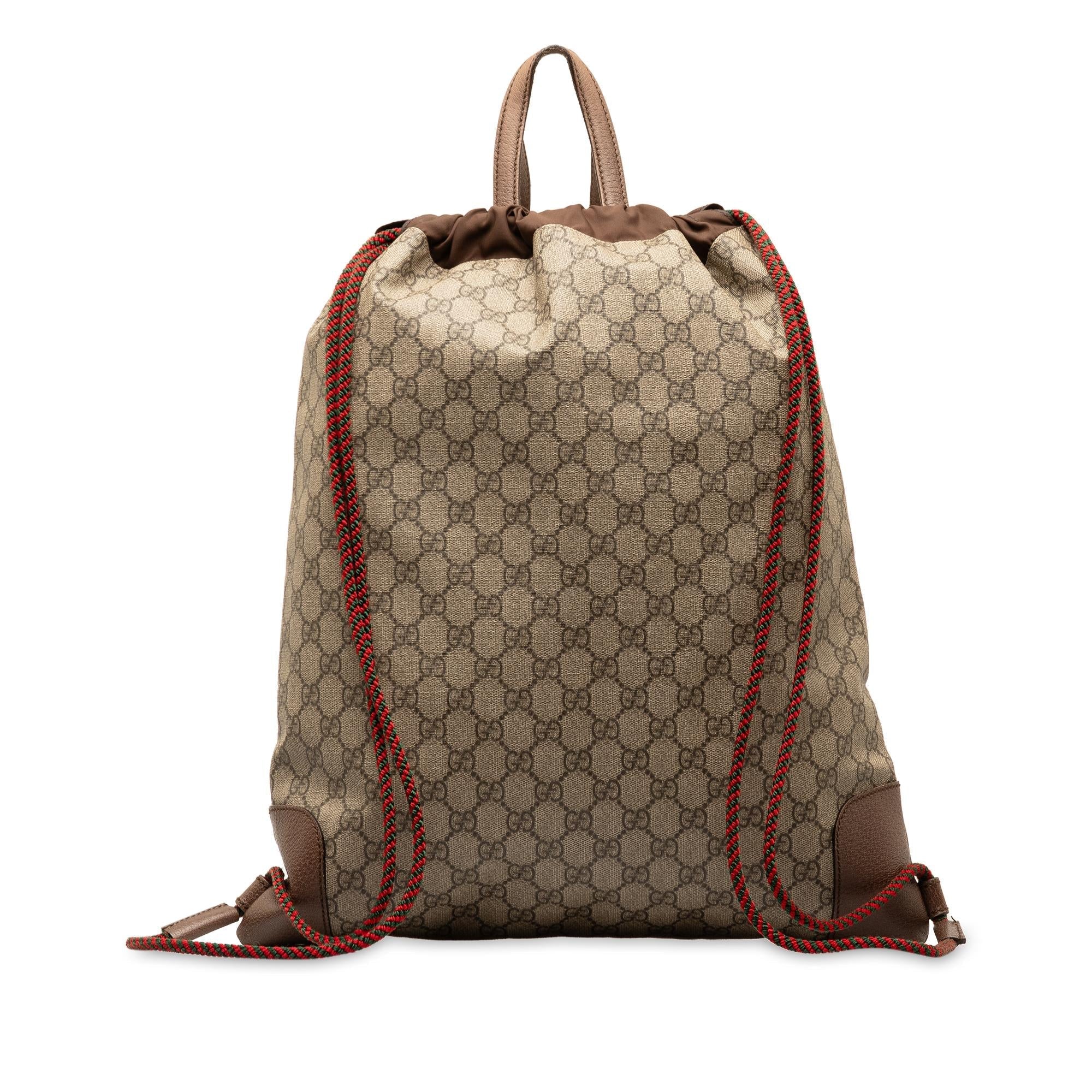 Gucci GG Supreme Courrier Drawstring Backpack (SHG-qBcRPL)