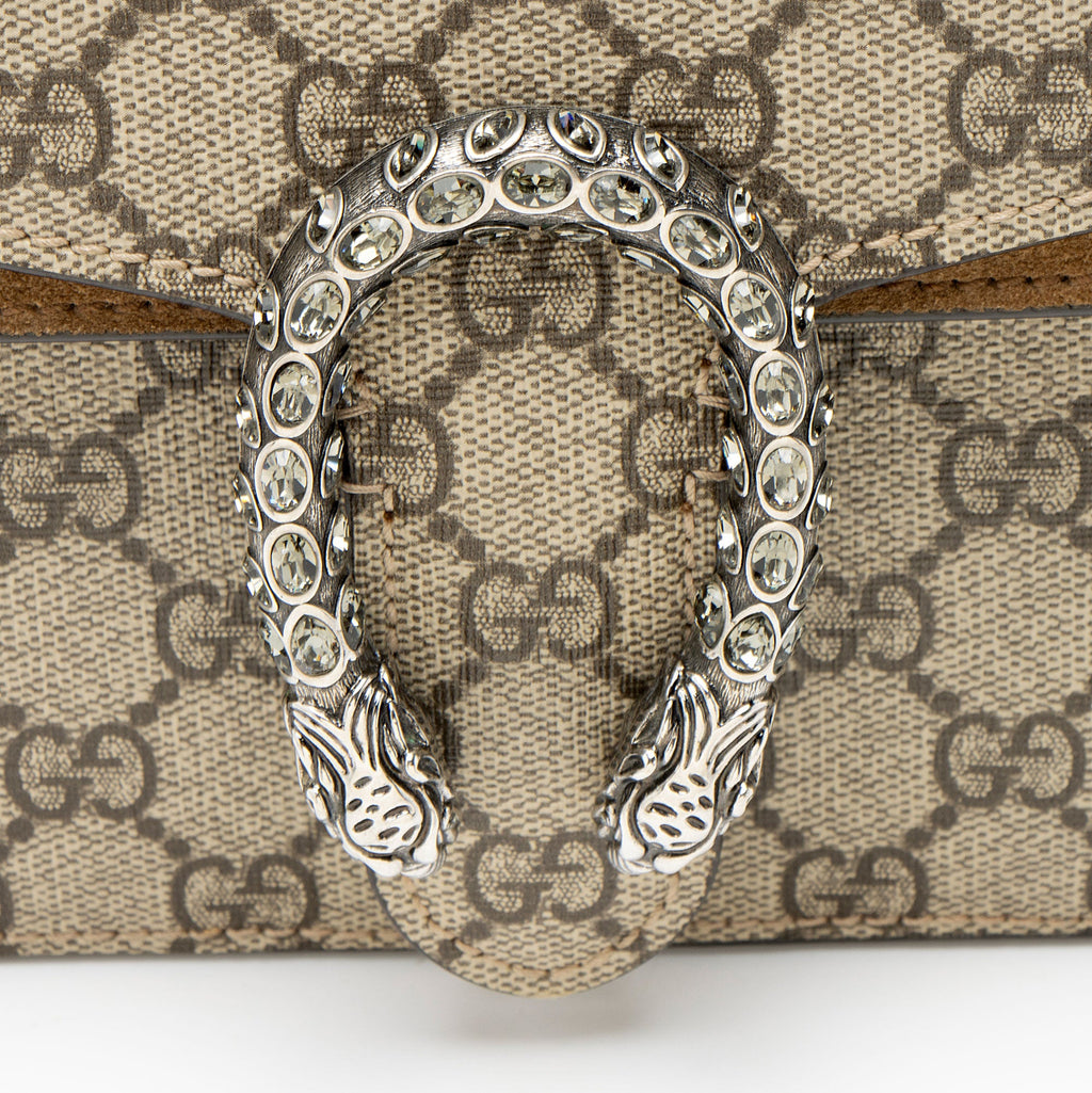Gucci GG Supreme Crystal Dionysus Medium E/W Shoulder Bag