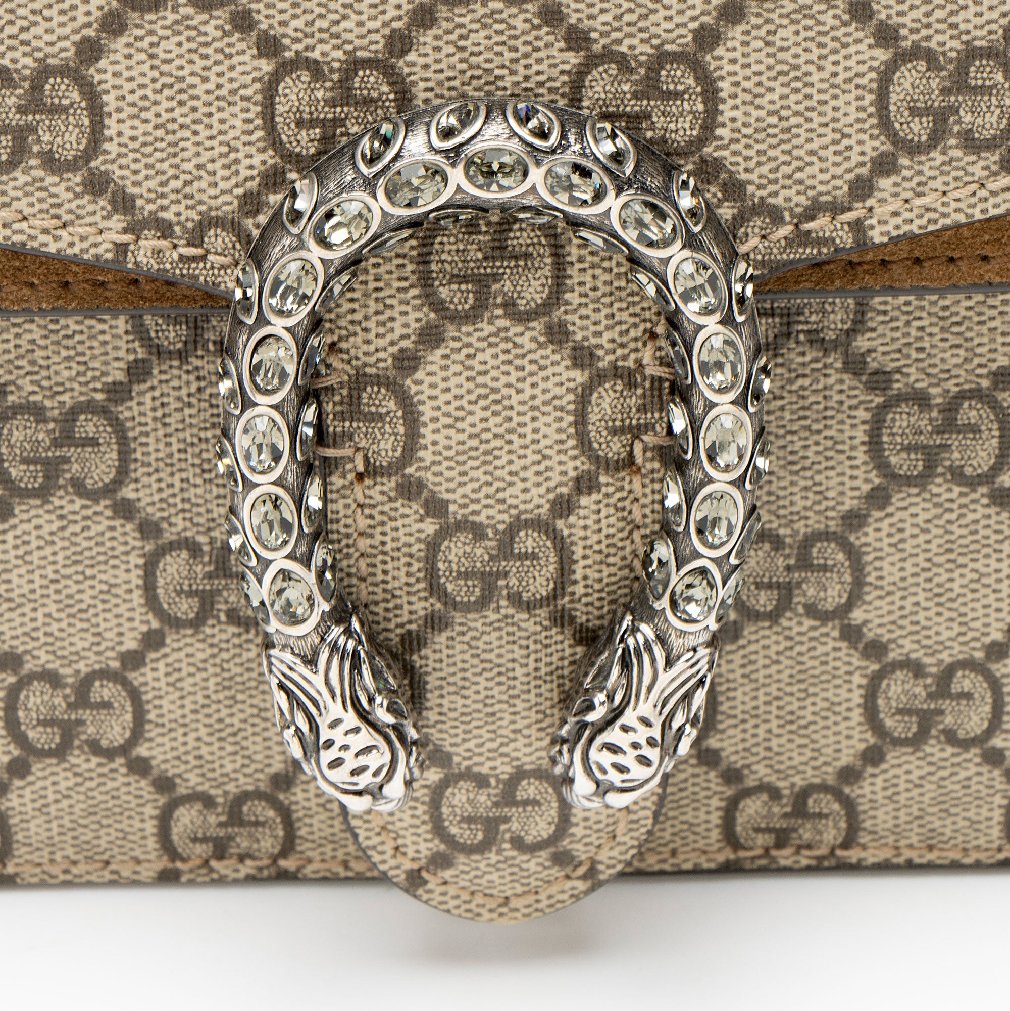 Gucci GG Supreme Crystal Dionysus Medium E/W Shoulder Bag