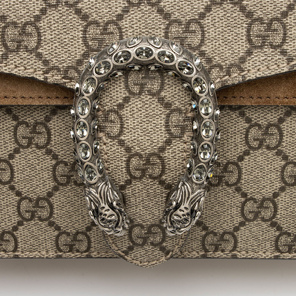 Gucci GG Supreme Crystal Dionysus Medium E/W Shoulder Bag