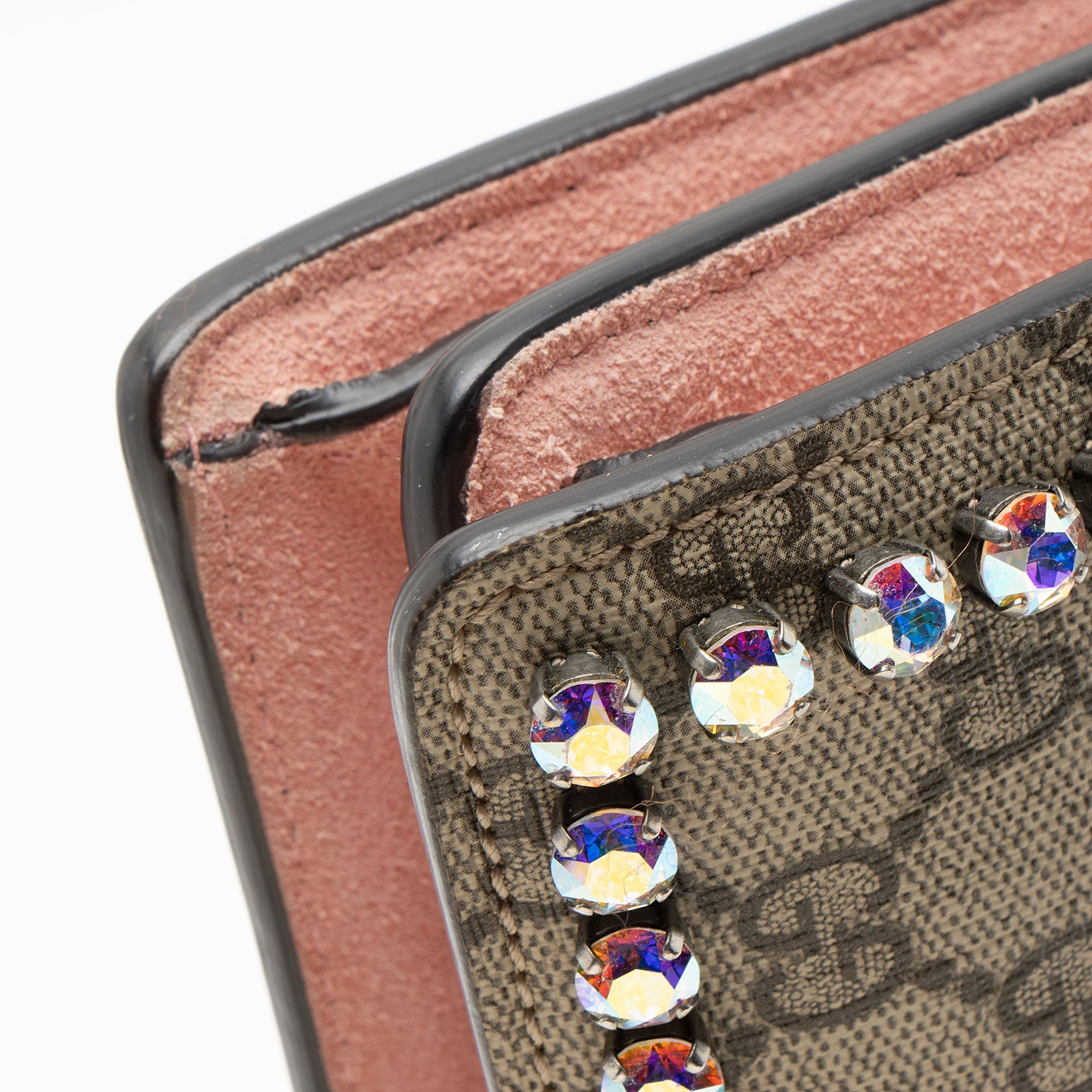 Gucci GG Supreme Crystal Studded Dionysus Medium Shoulder Bag